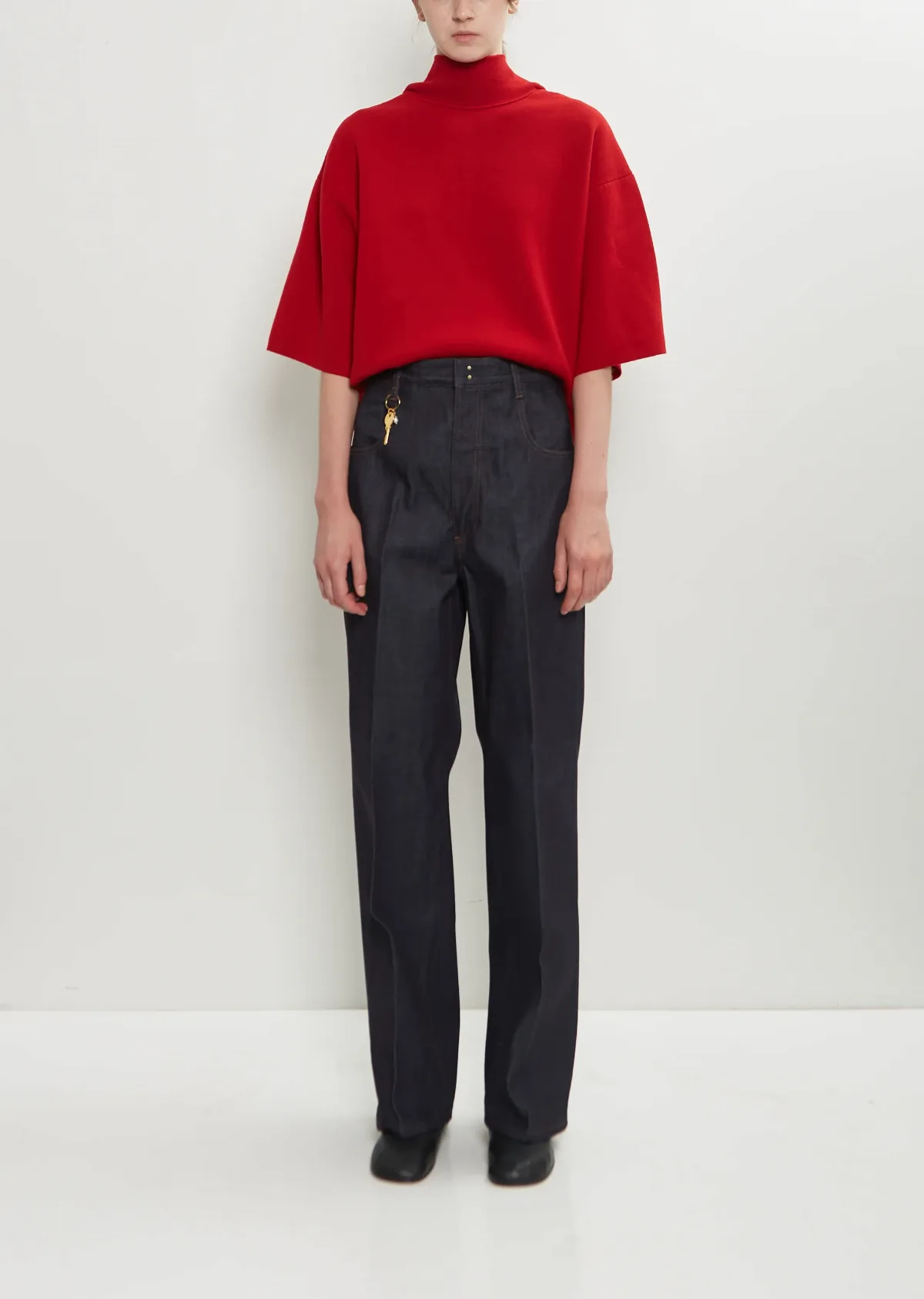 Washed Cotton Straight Jeans by Carven
