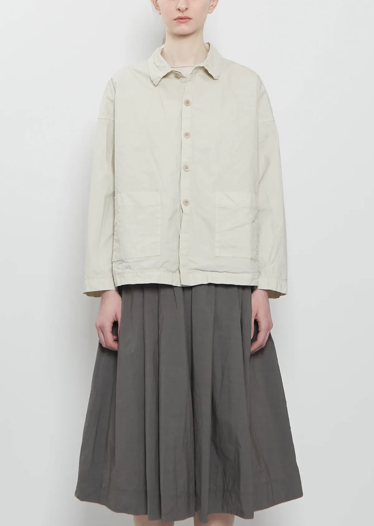 Album Di Famiglia Compact Cotton Overshirt Jacket