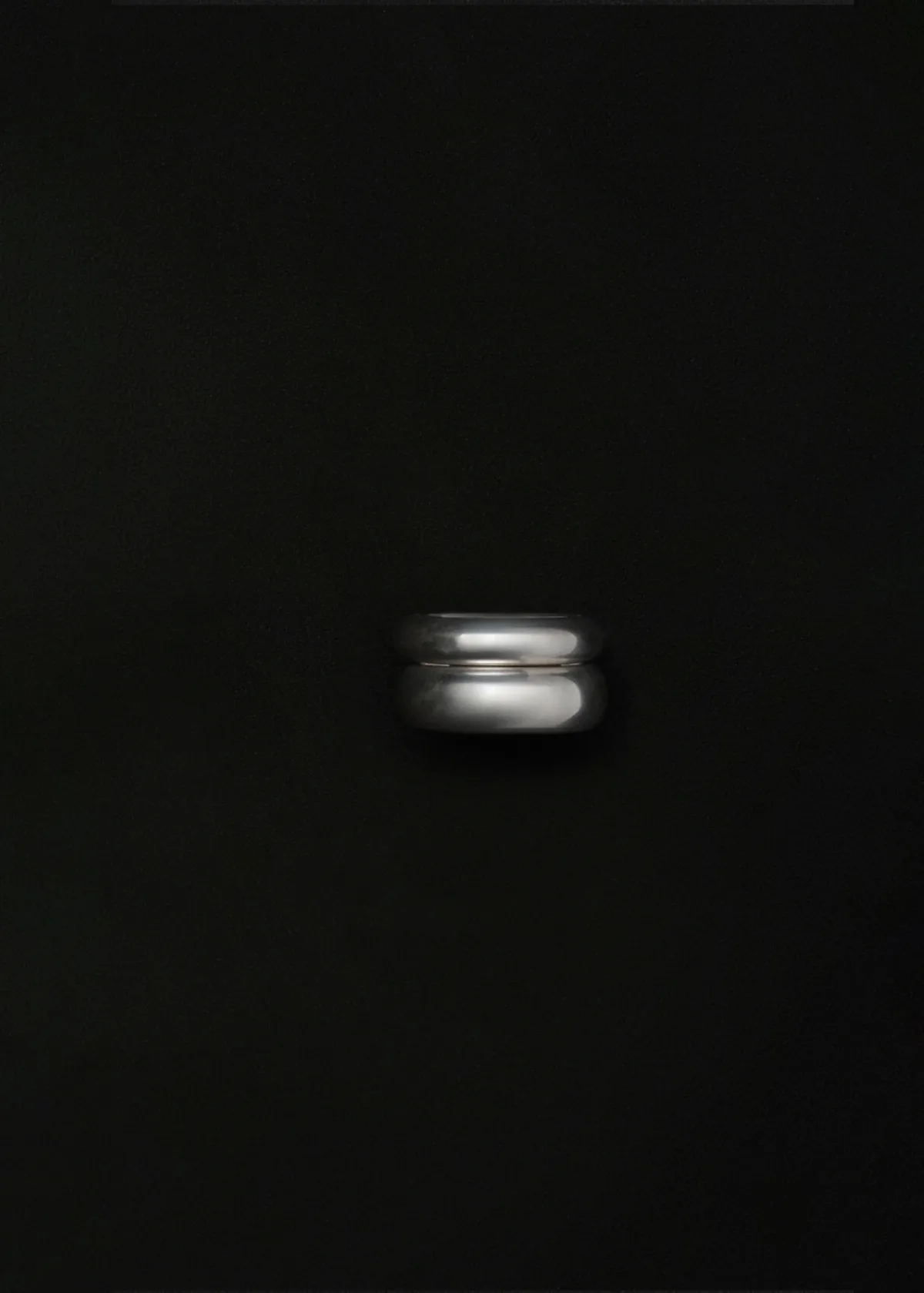 Bagel Ring, Set of Two Sterling Silver by Sophie Buhai Men