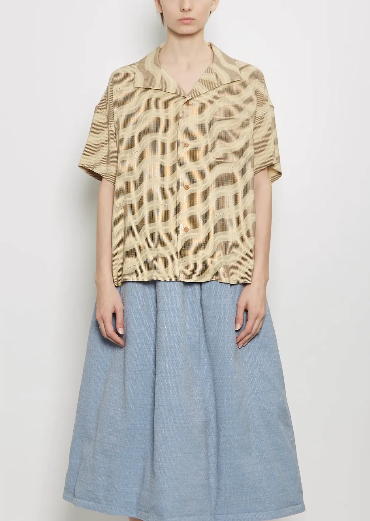 Julie Open Collar Blouse by Visvim