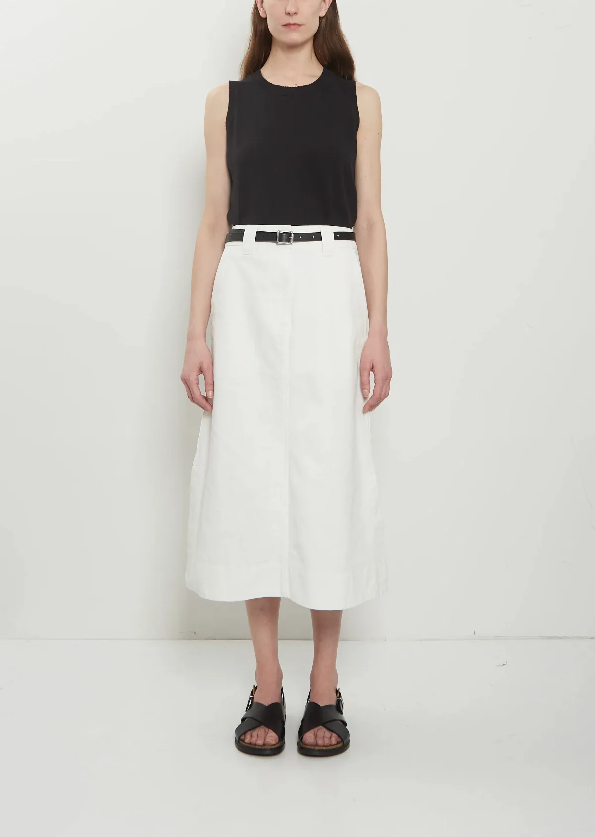 MHL by Margaret Howell Side Vent Cotton Skirt by Mhl by Margaret Howell