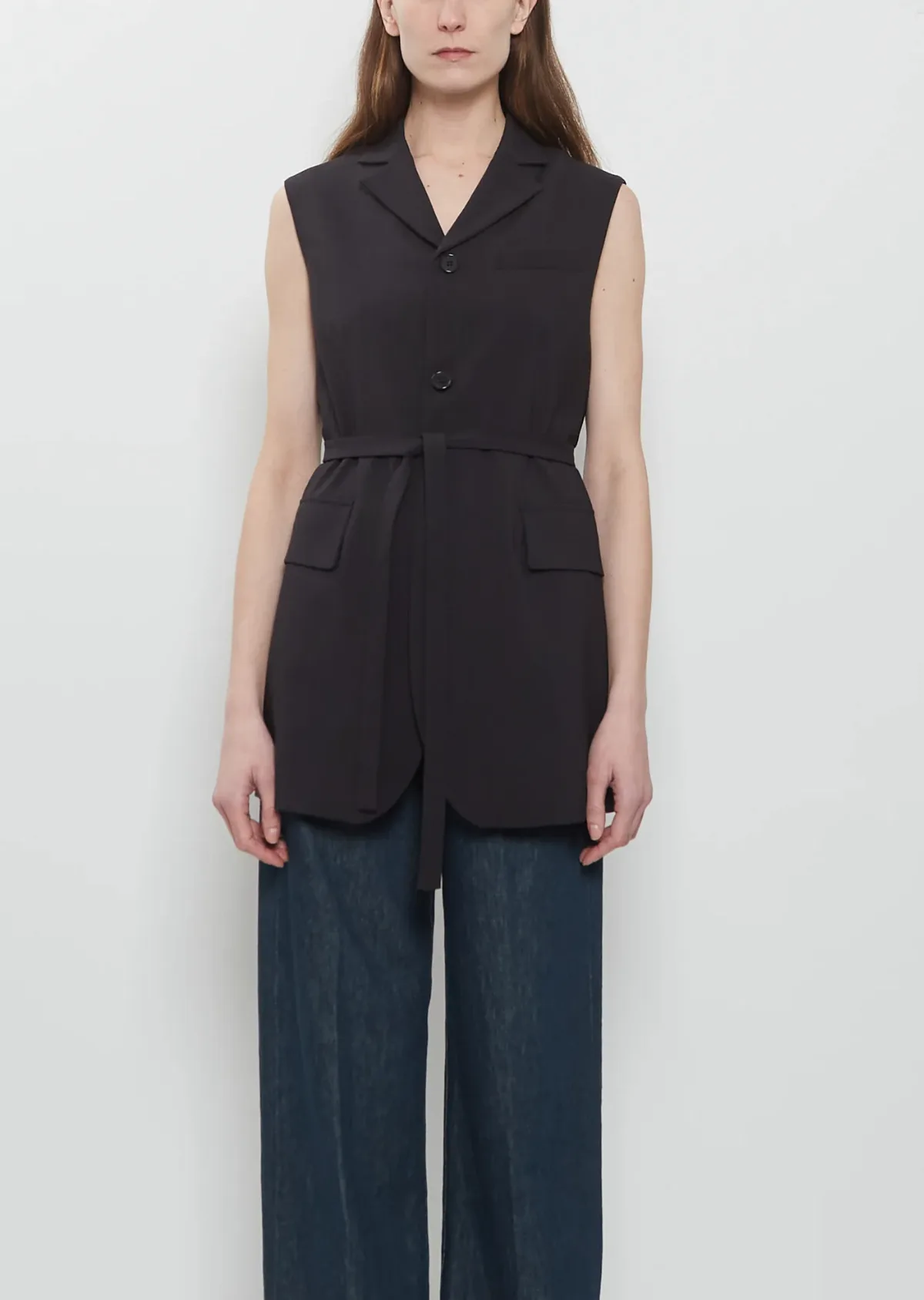 6397 Sleeveless Wool Blazer by 6397