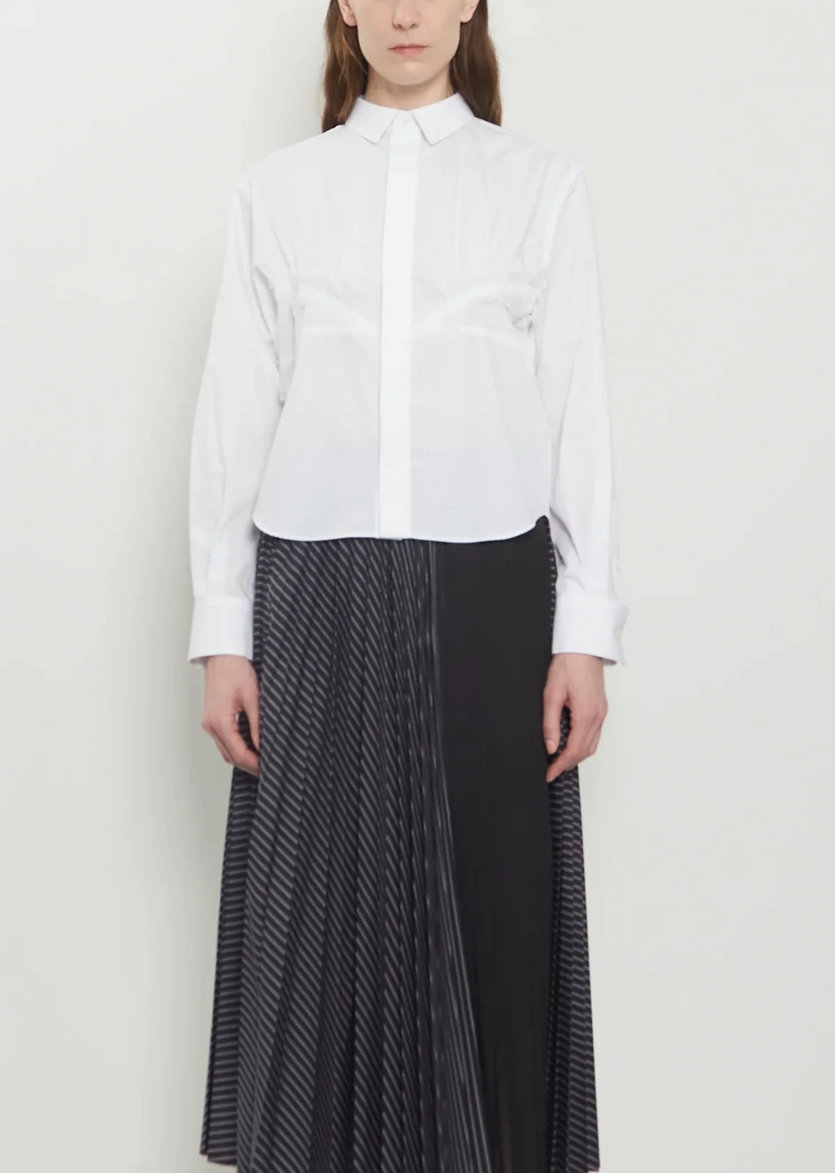 Lace Detail Poplin Shirt