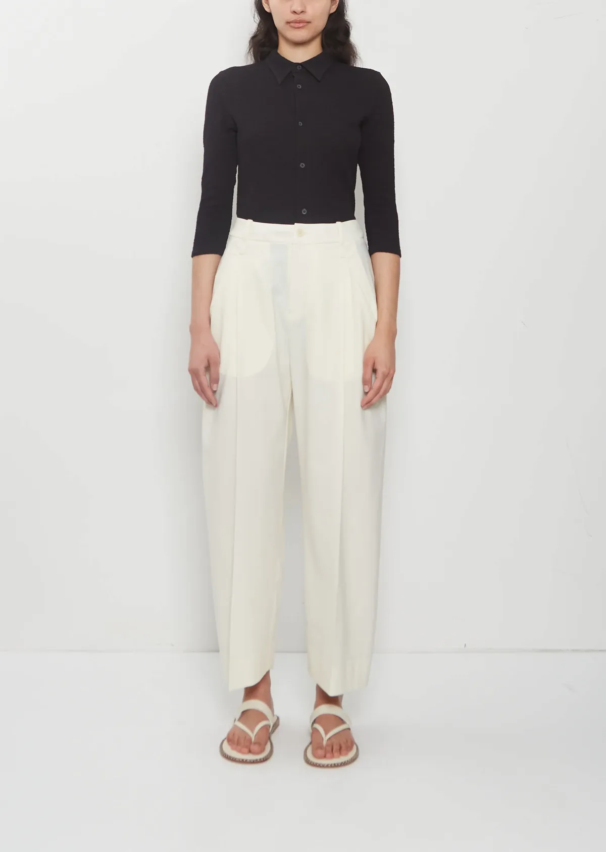 Belted Wool Pants 02 by Issey Miyake