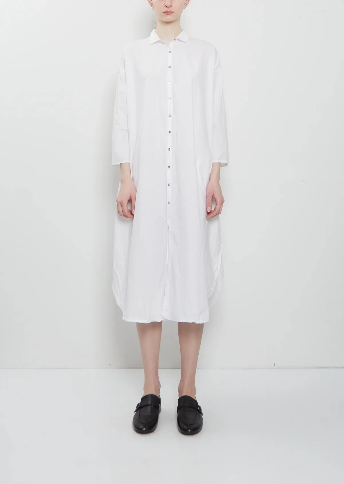 Ultra Light Canvas Shirt Dress by Album Di Famiglia