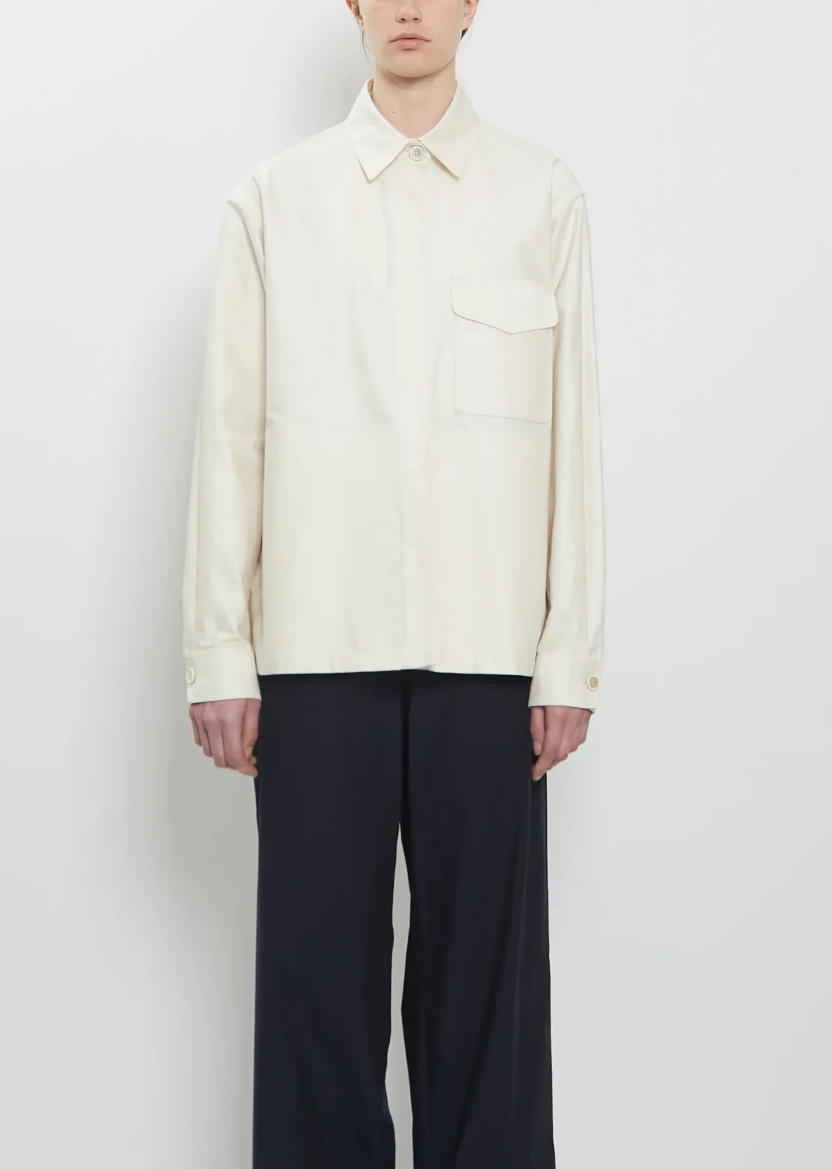 Cotton Shirt Jacket by Duan