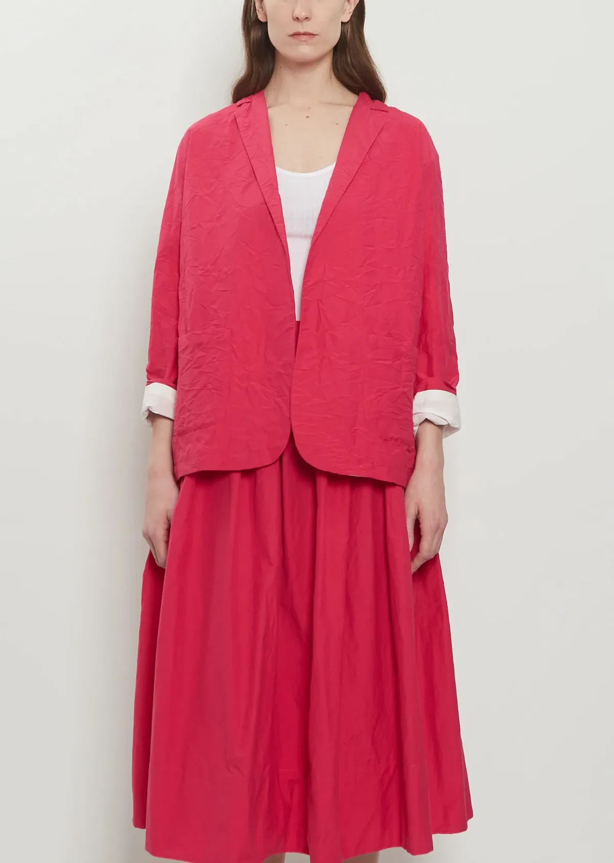 Open Front Technical Poplin Jacket by Apuntob
