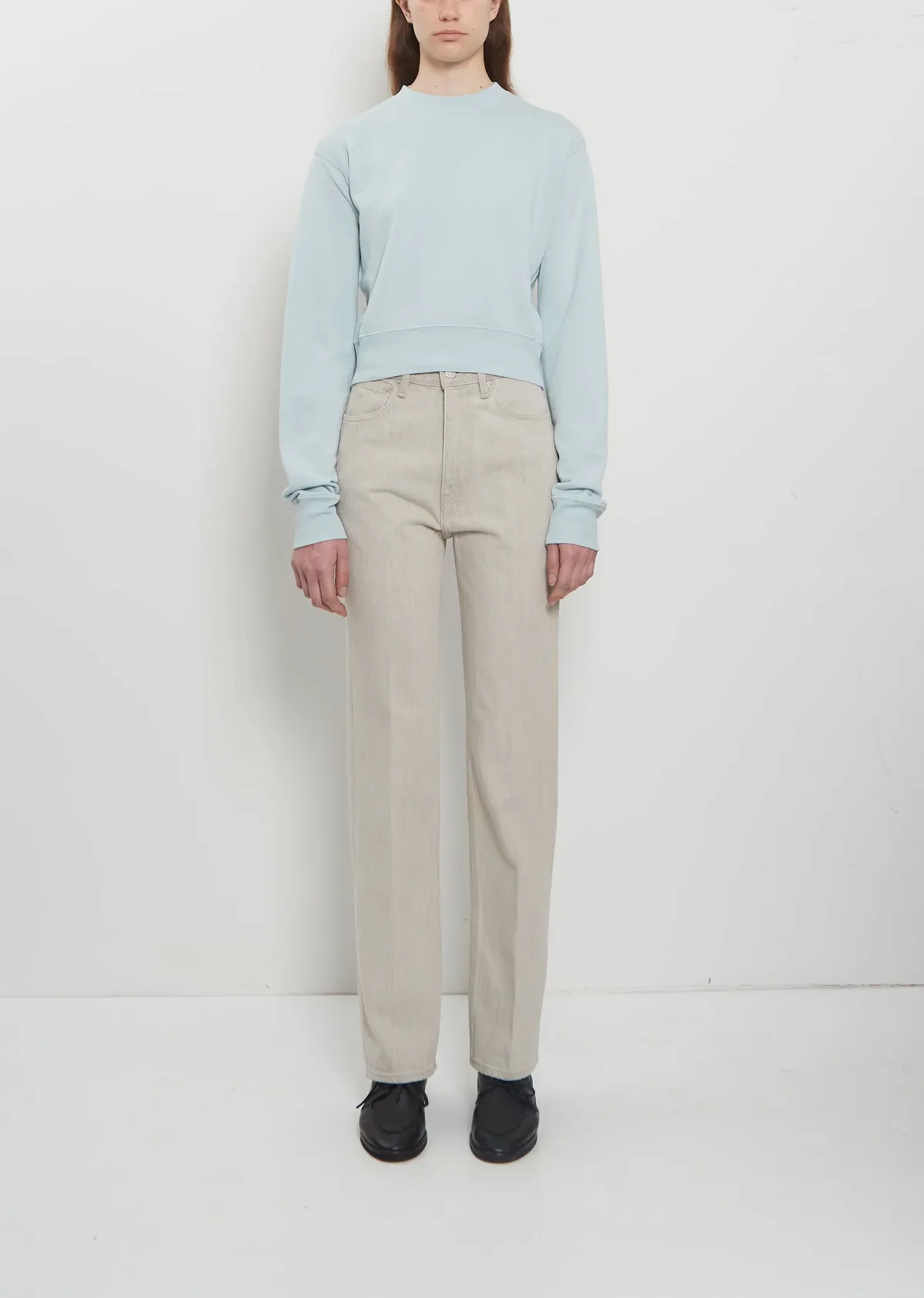 Faded Hard Twist Denim 5-Pocket Pants by Auralee
