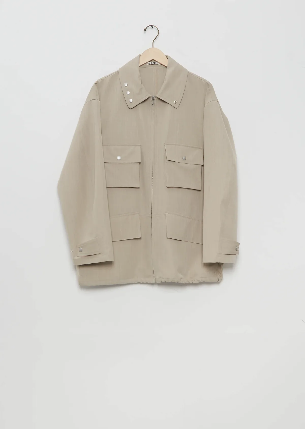 Wool Max Canvas Blouson Top by Auralee Men