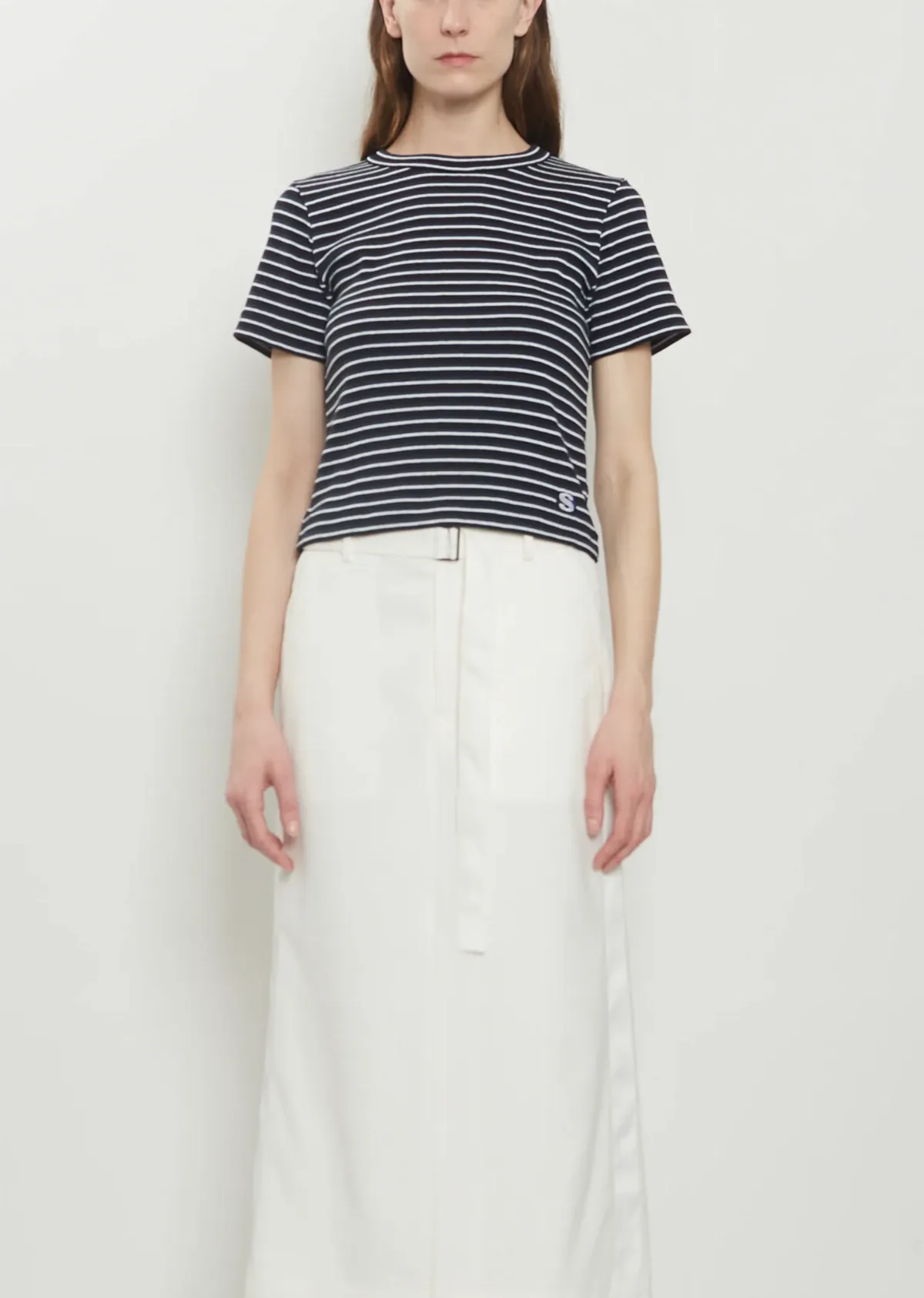 Ribbed Cotton T-Shirt by Sacai
