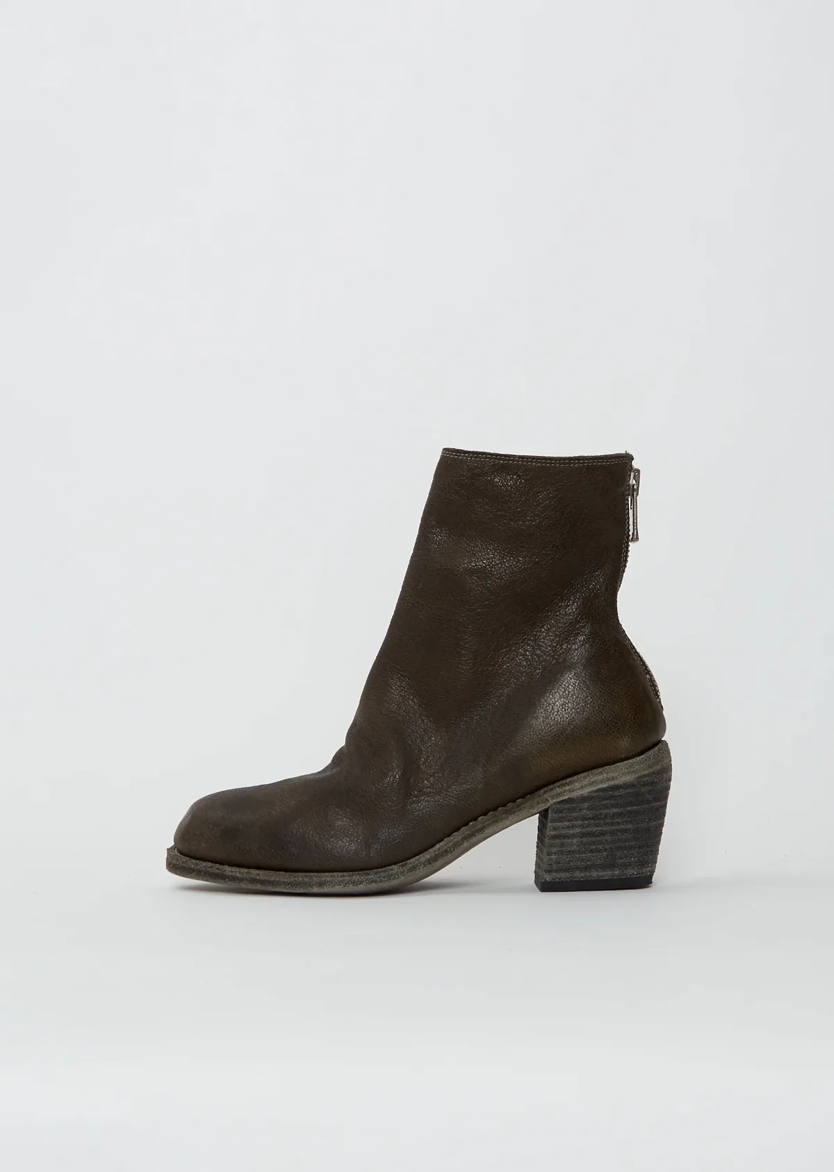 Cuban Heel Leather Boot by Guidi