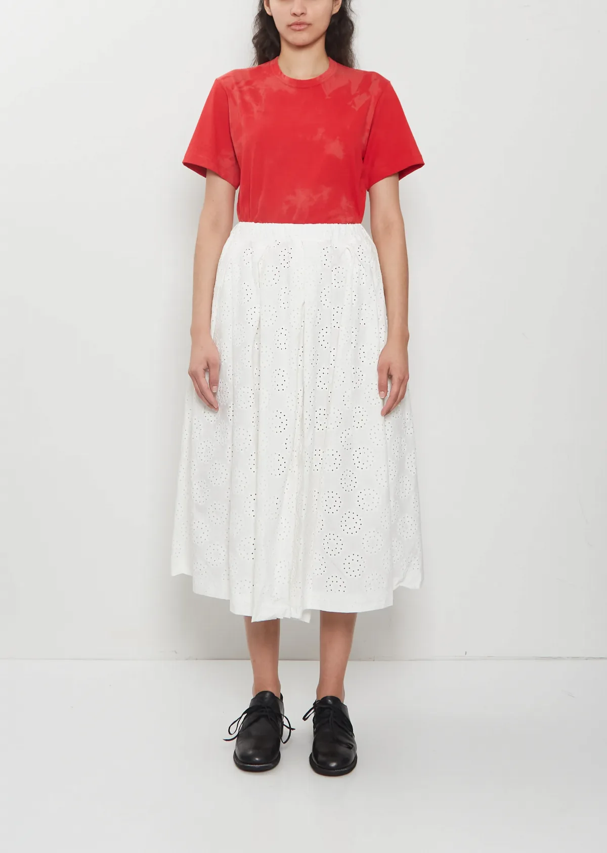 Punched Pleated Cotton Pant by Comme des Garçons