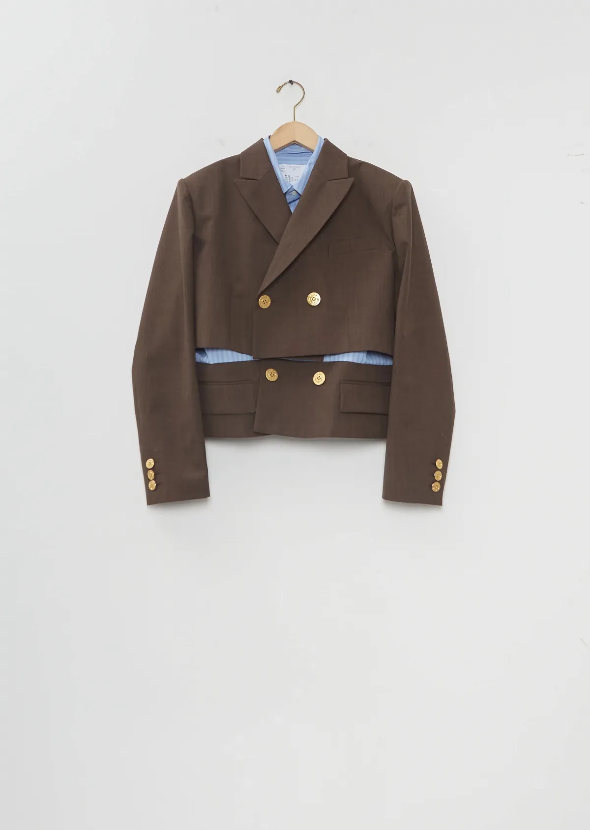 Wool Suiting x Poplin Jacket by Sacai