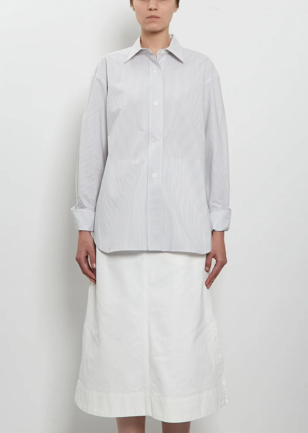Turn-Up Cuff Cotton Shirt by Margaret Howell