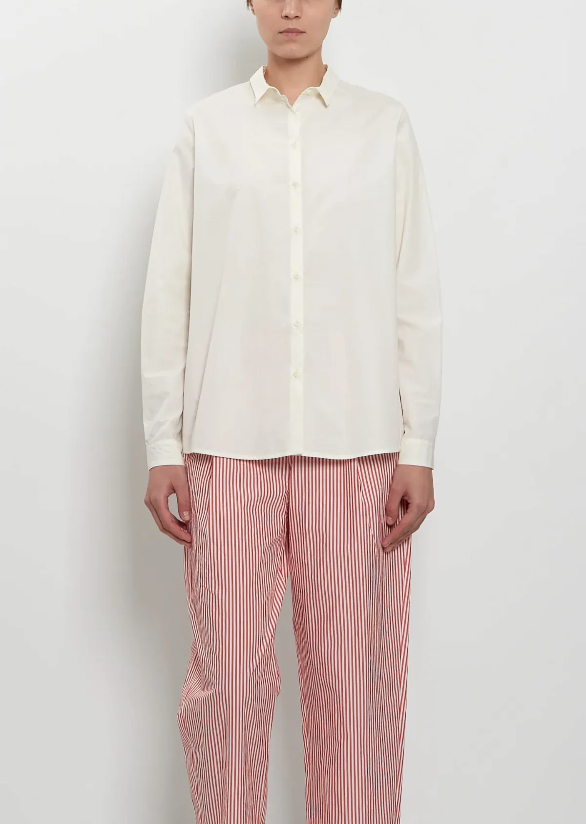Mini Collar Cotton Shirt by Apuntob