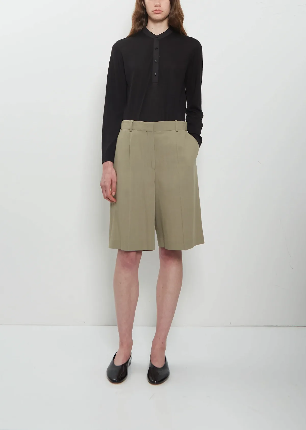 Wide Fluid Shorts by Totême