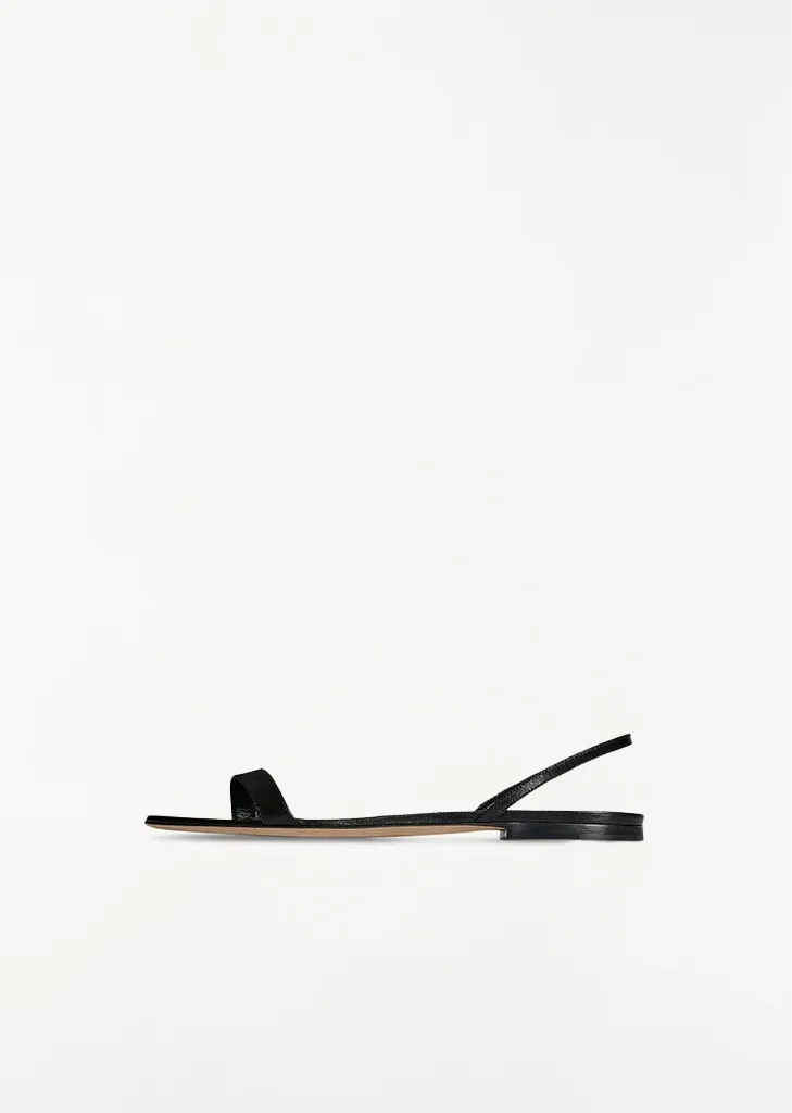 Ella Leather Flat Sandal by The Row