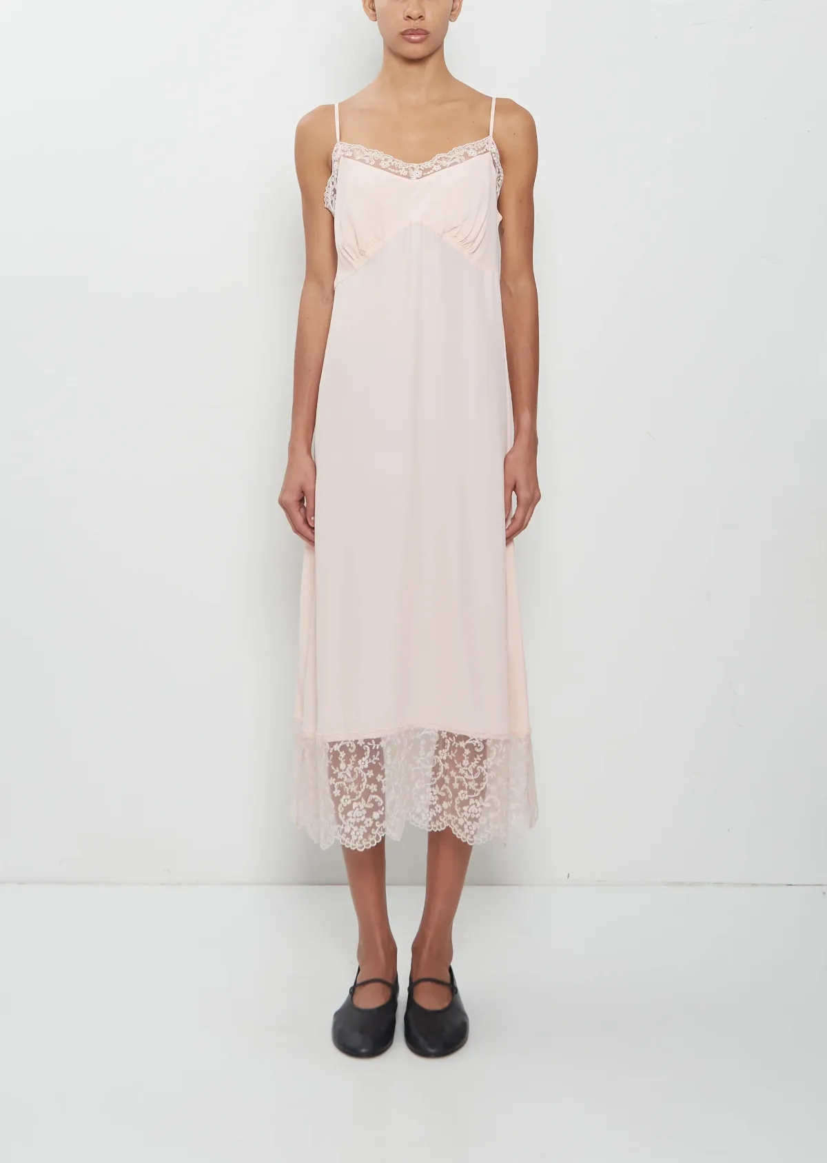 Silk Blend Lace Trim Slip Dress by Simone Rocha