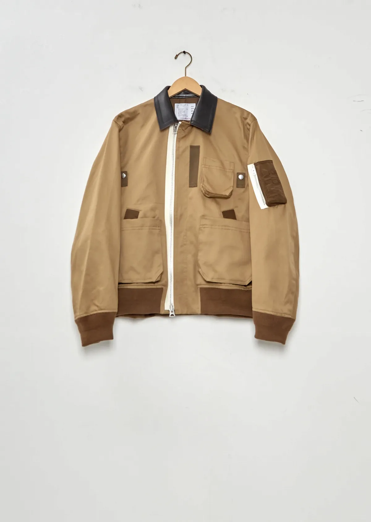 Leather Collar Blouson by Sacai