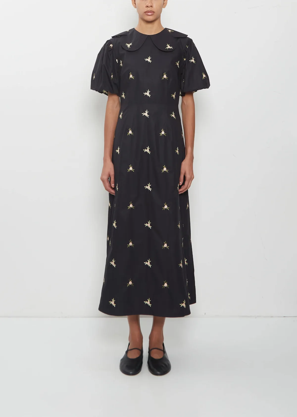 Puff Sleeve Petal Collar Dress by Simone Rocha
