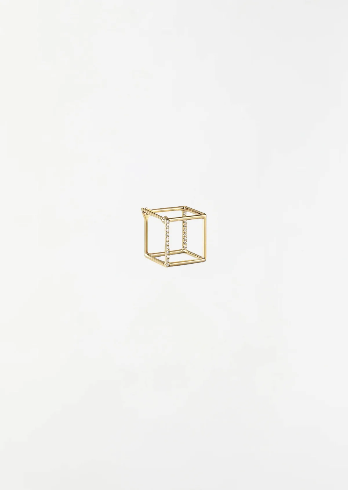 Diamond Square Earring 01 10 18K Yellow Gold by Shihara