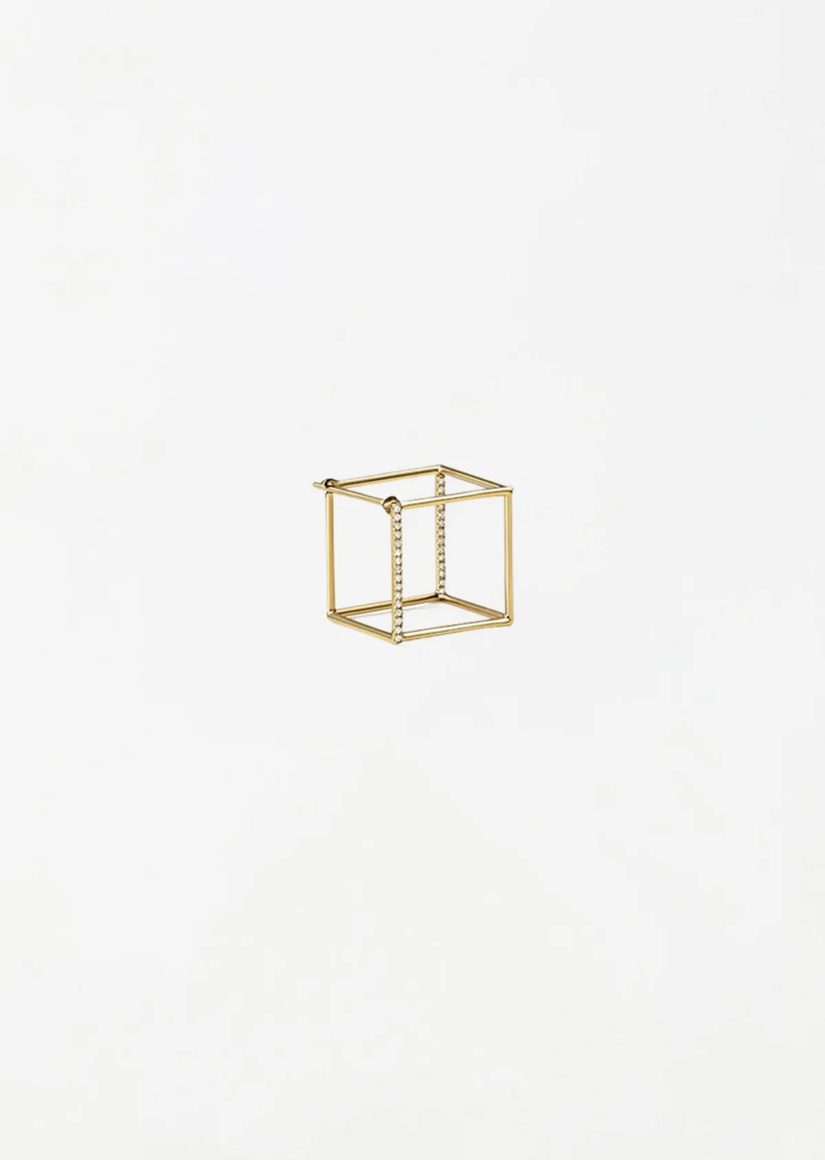 Diamond Square Earring 01 15 18K Yellow Gold by Shihara
