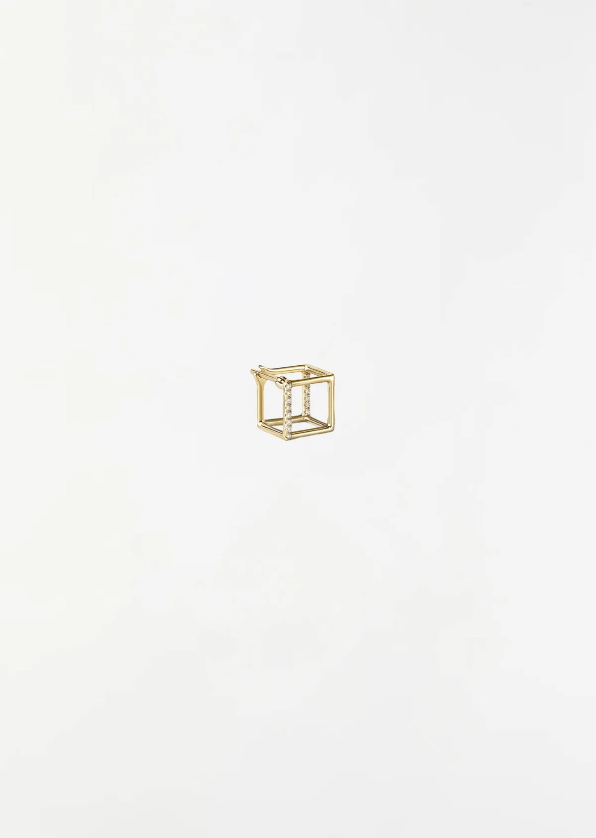 Diamond Square Earring 01 7 18K Yellow Gold by Shihara