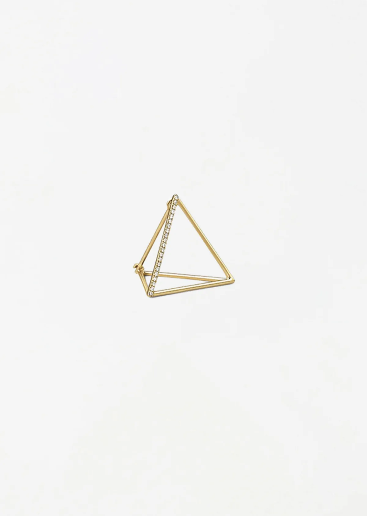 Diamond Triangle Earring 01 20 18K Yellow Gold by Shihara