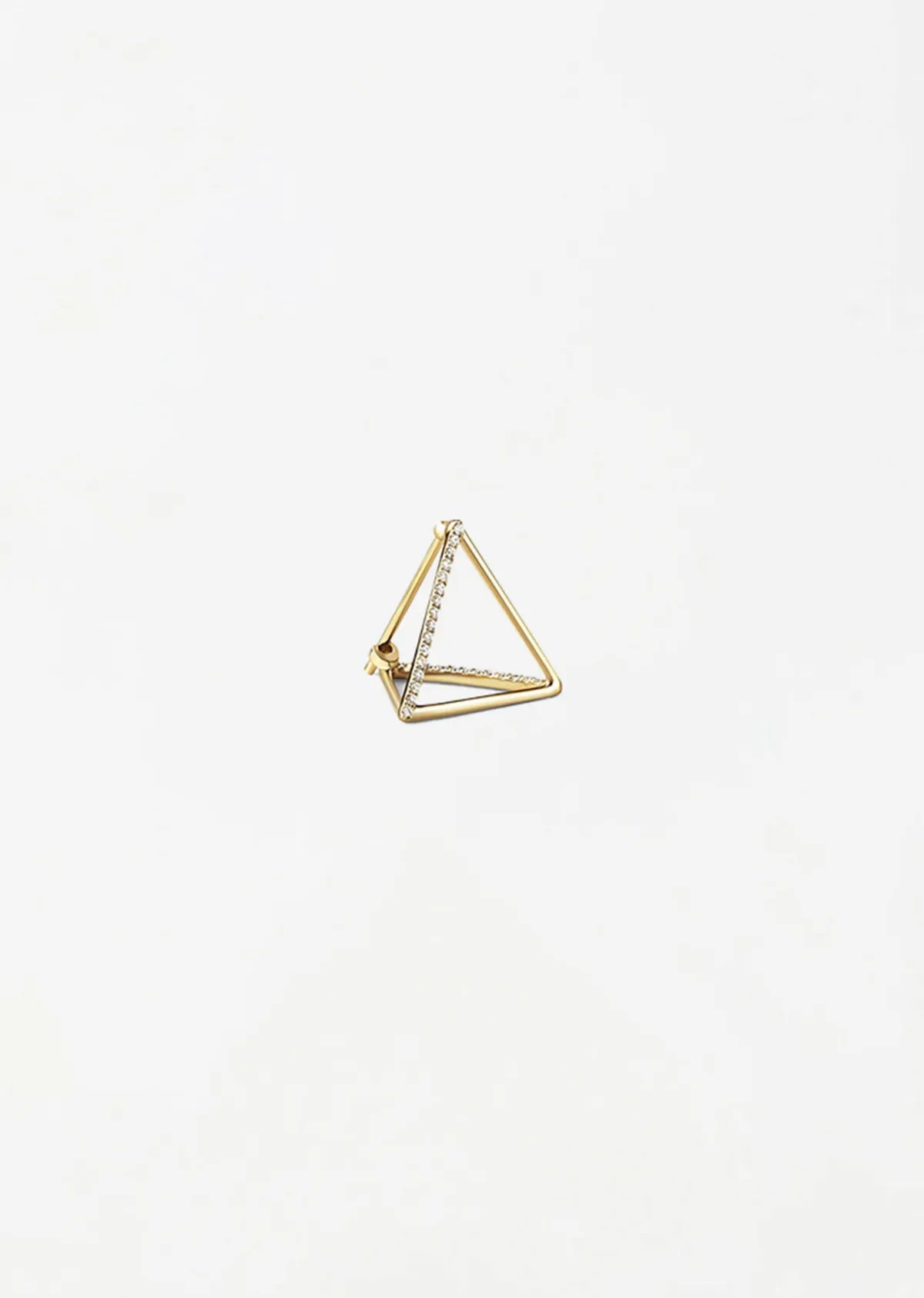 Diamond Triangle Earring 02 15 18K Yellow Gold by Shihara