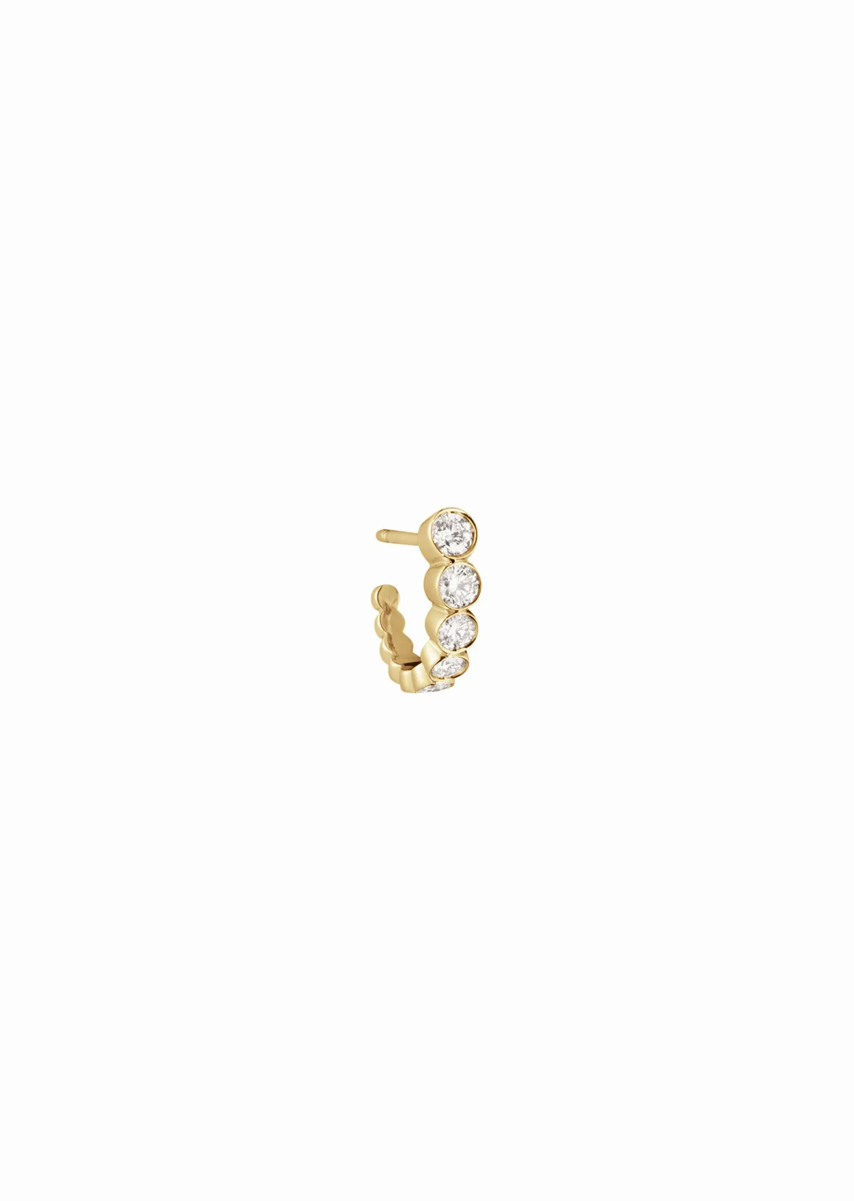 Petite Boucle Ensemble Earring, Single 18k Yellow Gold