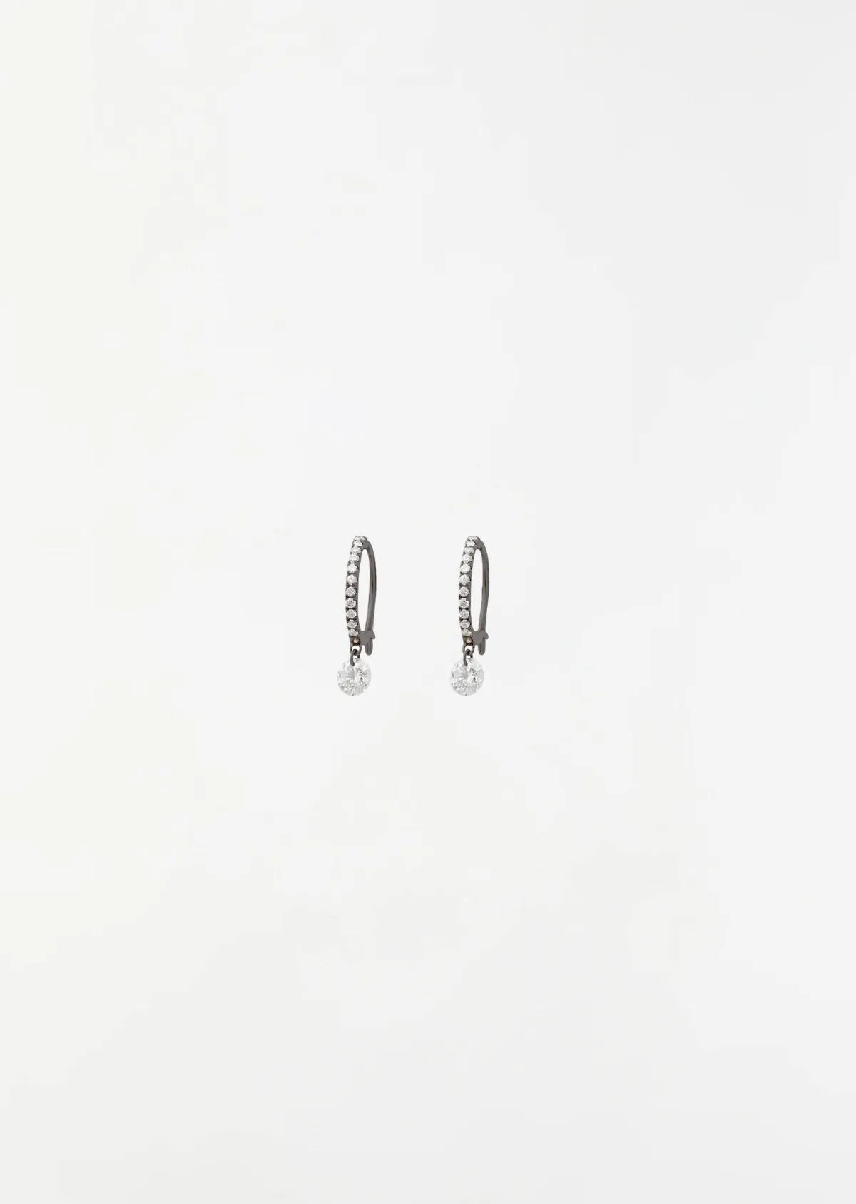 Set Free BG Pave Mini Hoops 0.40 Cts 18K Black Gold