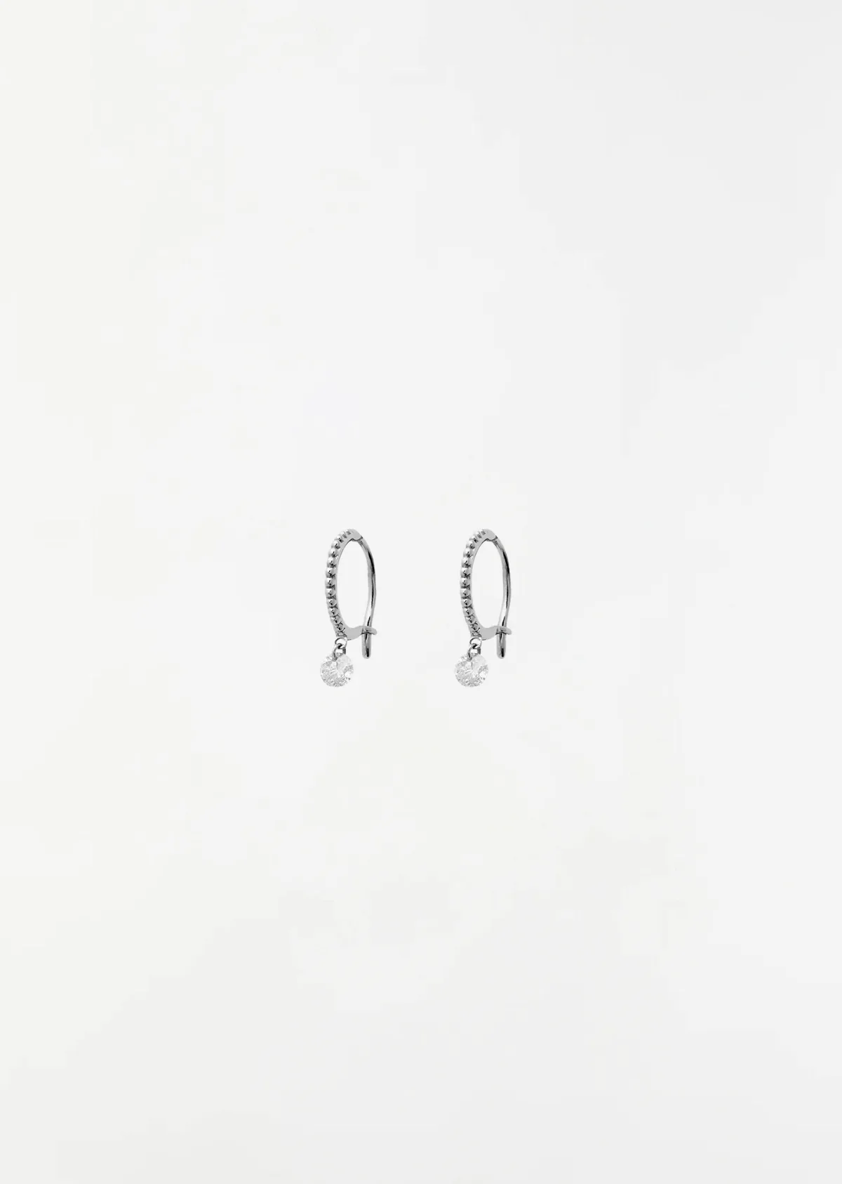 Set Free WG Diamond Mini Hoops 0.30 Cts 18K White Gold by Raphaele Canot