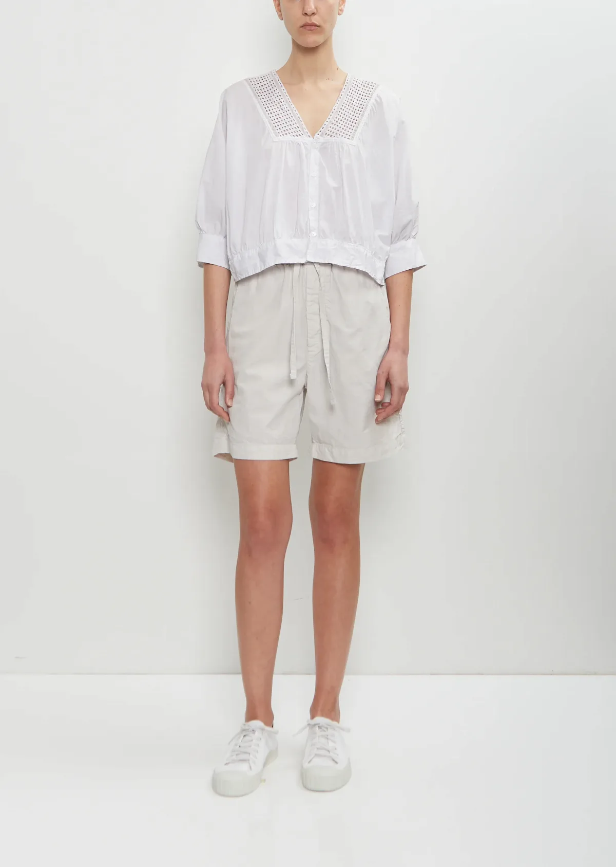 Cotton Blend Easy Field Shorts by Toujours