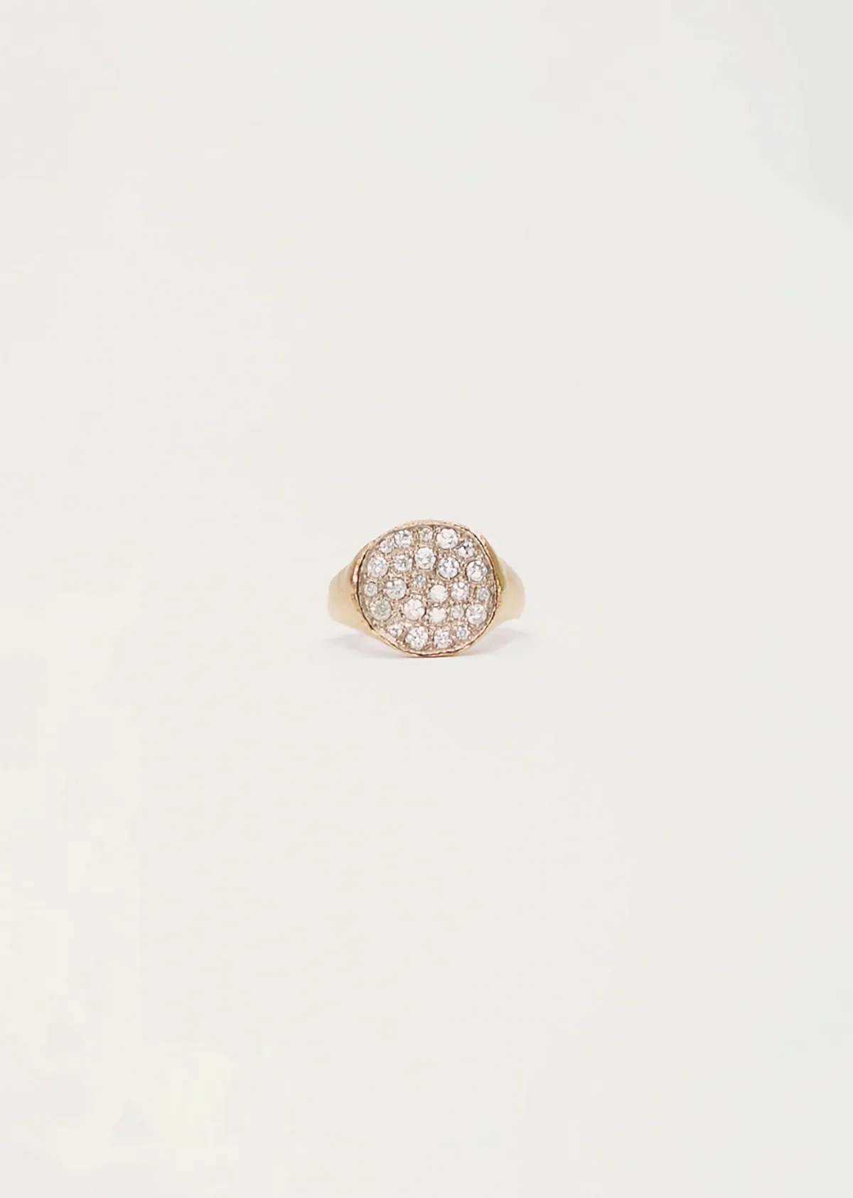 Bijoux Melee Signet Ring 14K YG WG