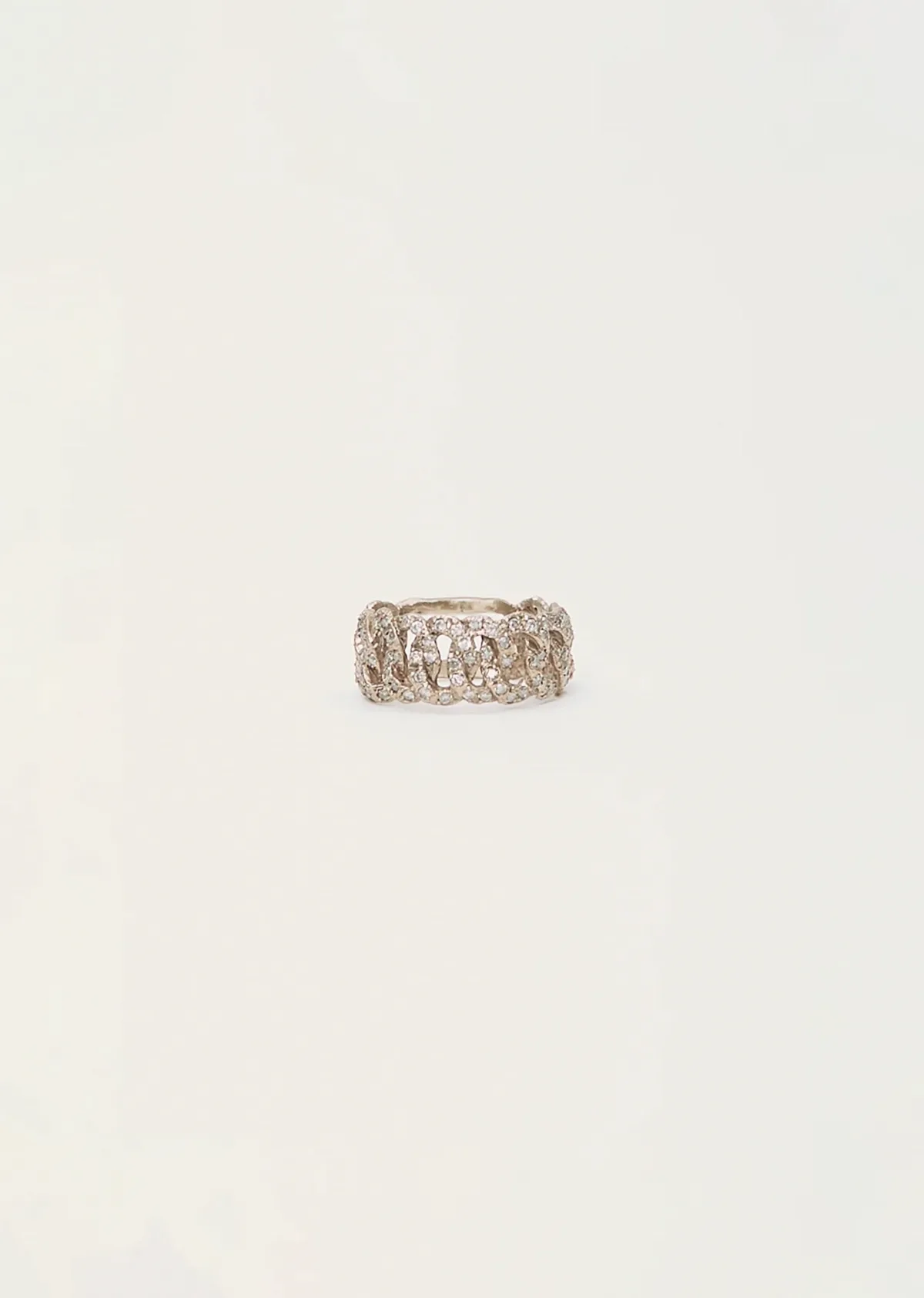 Bijoux Melee Flat Chain Ring 14K WG by Noguchi Bijoux