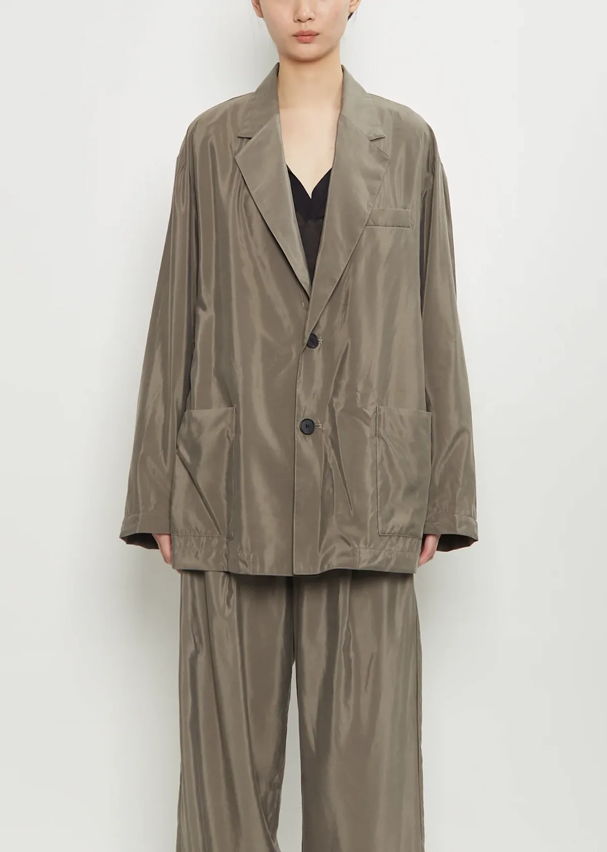 Technical Silk Single Breasted Jacket by Ssstein
