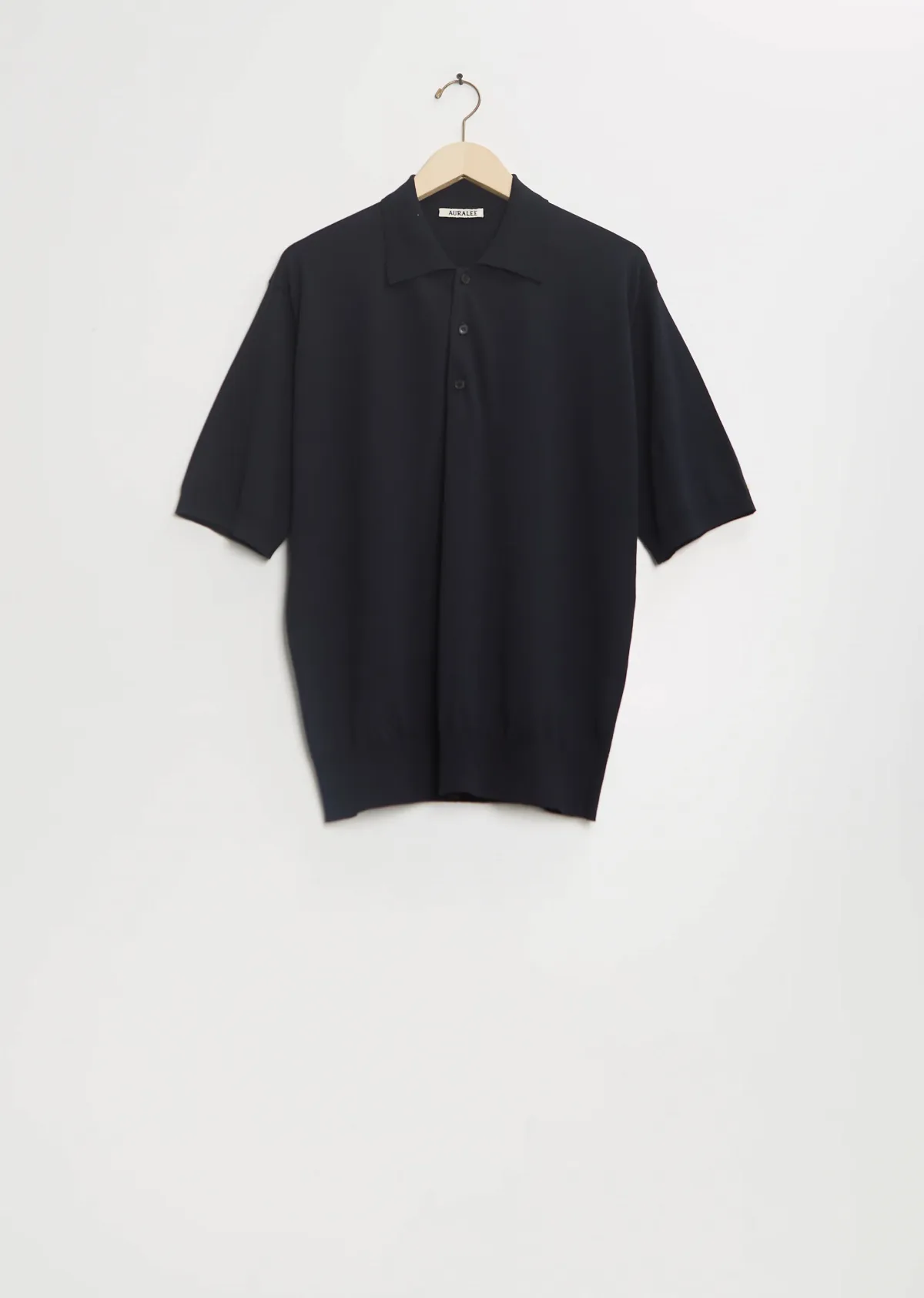 Super High Gauge Cotton Knit Polo by Auralee Men