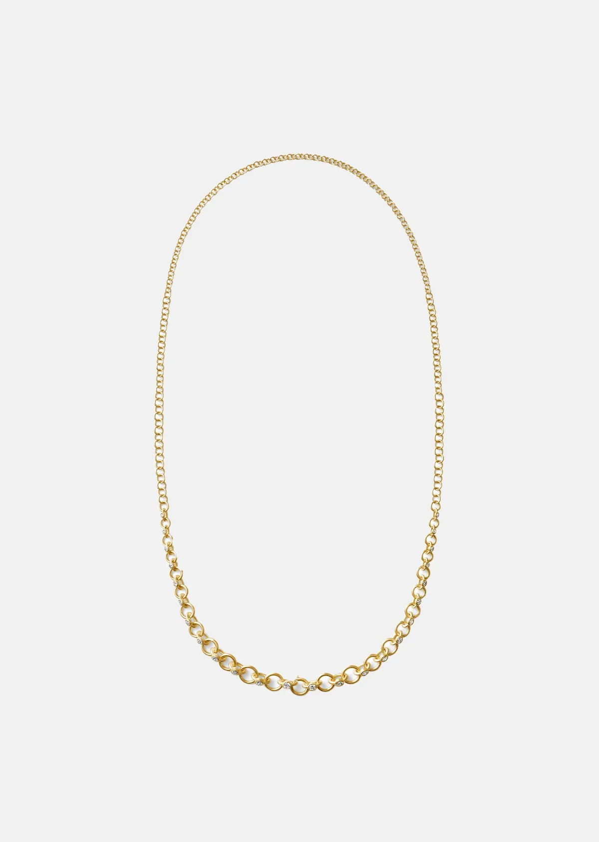 Diamond Link Necklace 18K Yellow Gold