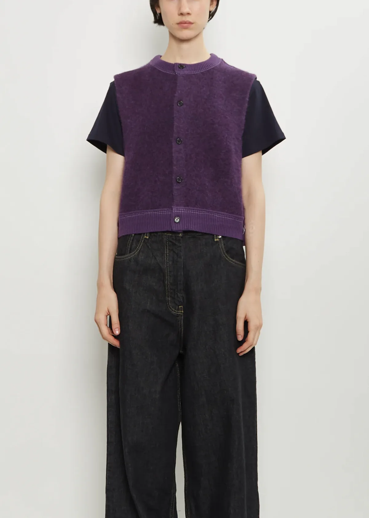 Alpaca Cropped Vest by Camiel Fortgens Women