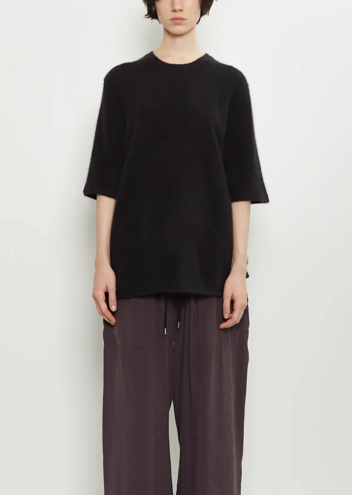 Raven Mercerized Wool Sweater by Loulou De Saison
