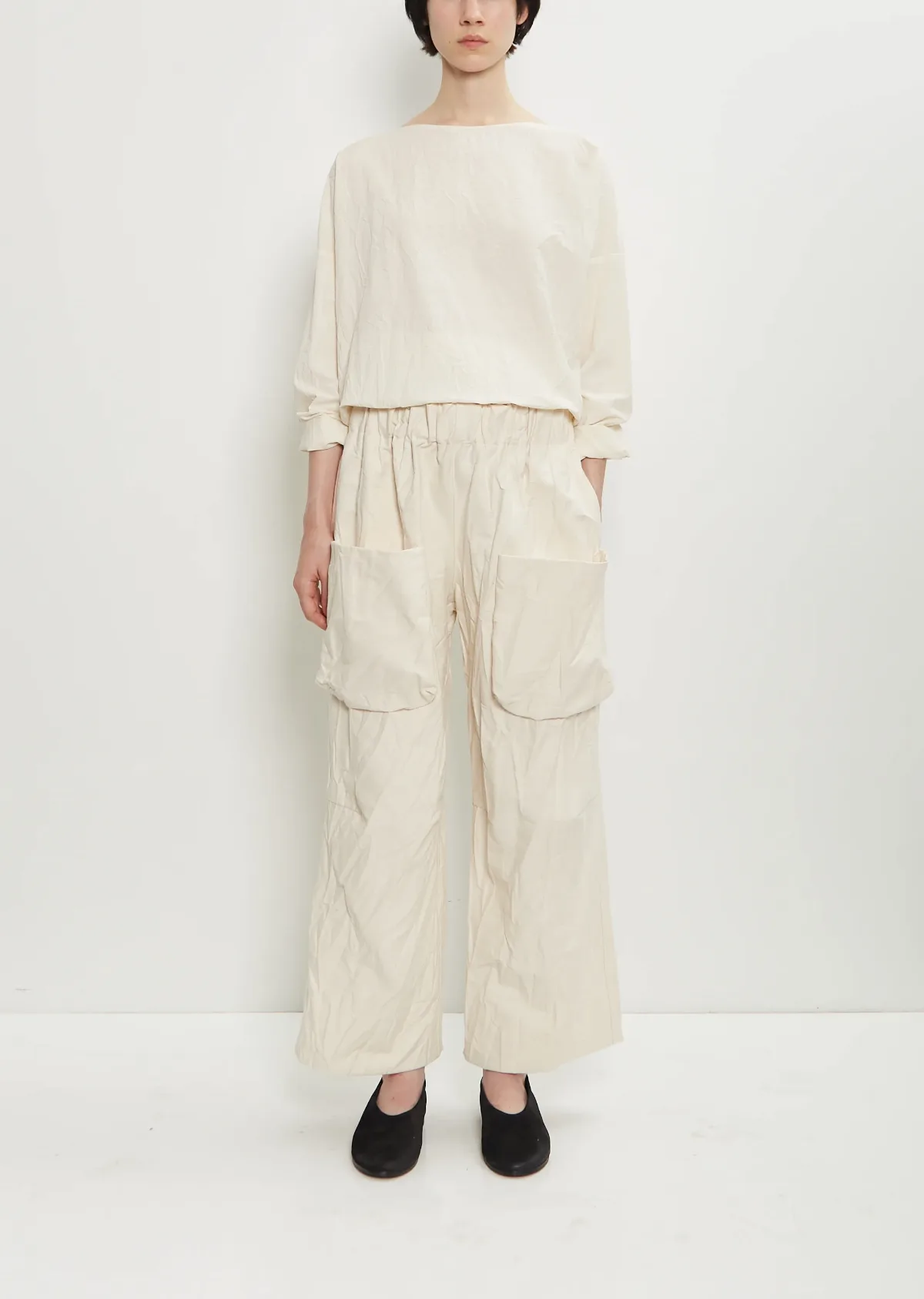 Cotton Crash Pockets Trousers by Album Di Famiglia