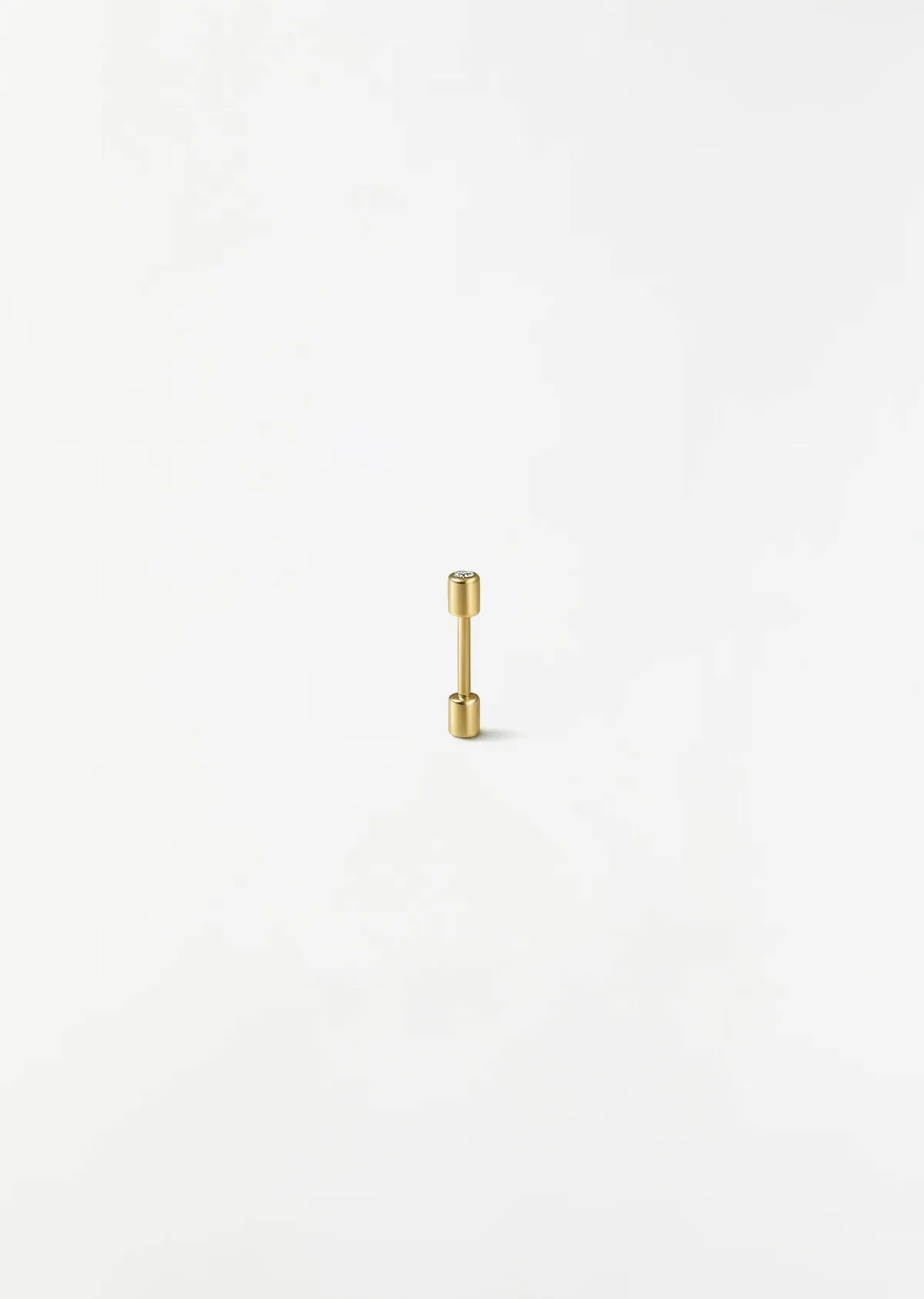 Diamond Twist Pin Earring 01 18K Yellow Gold by Shihara