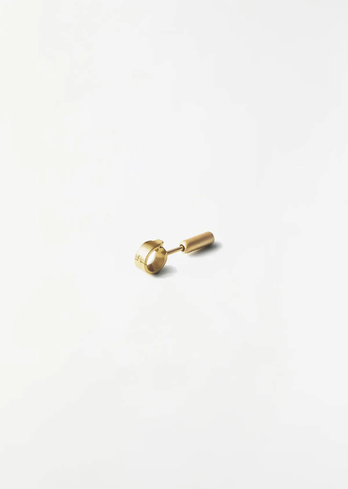 Node Stud Earring Circle 18k Yellow Gold by Shihara