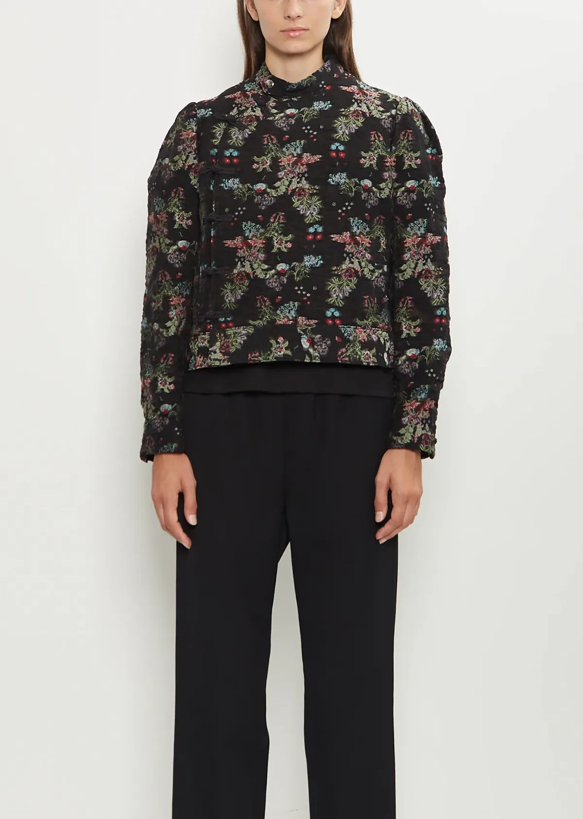 Noir by Kei Ninomiya Floral Pattern Cut Jacquard Jacket by Noir