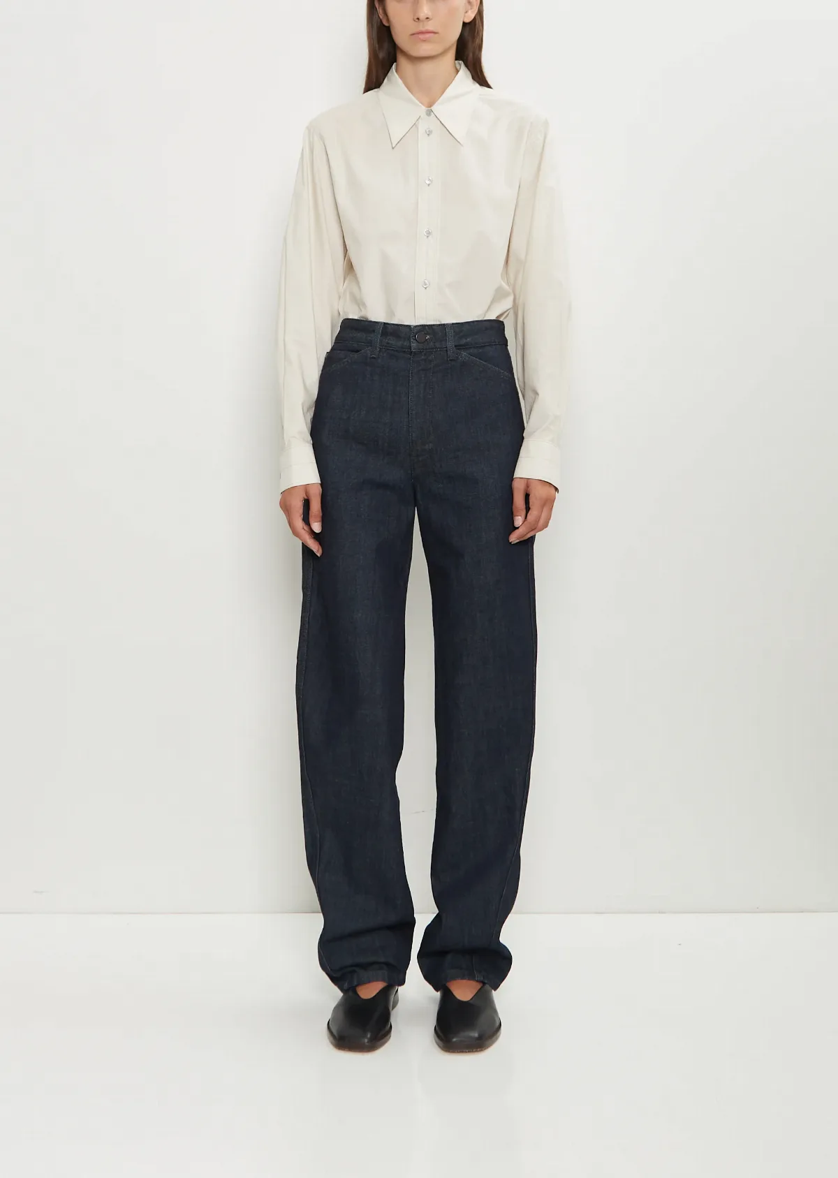 Denim Five Pockets Twisted Pant by Lemaire