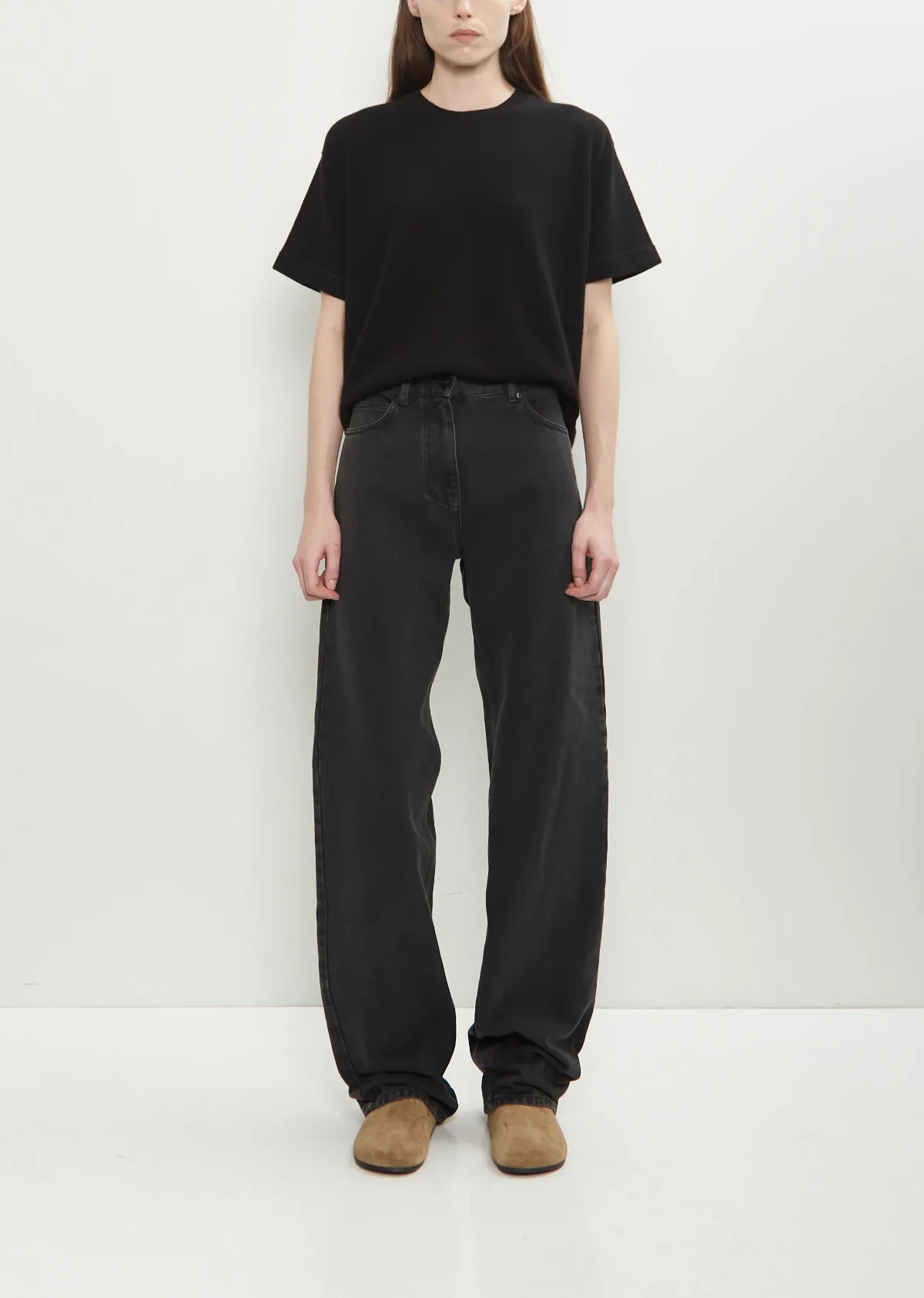 Clair Cotton Denim Jean by The Row