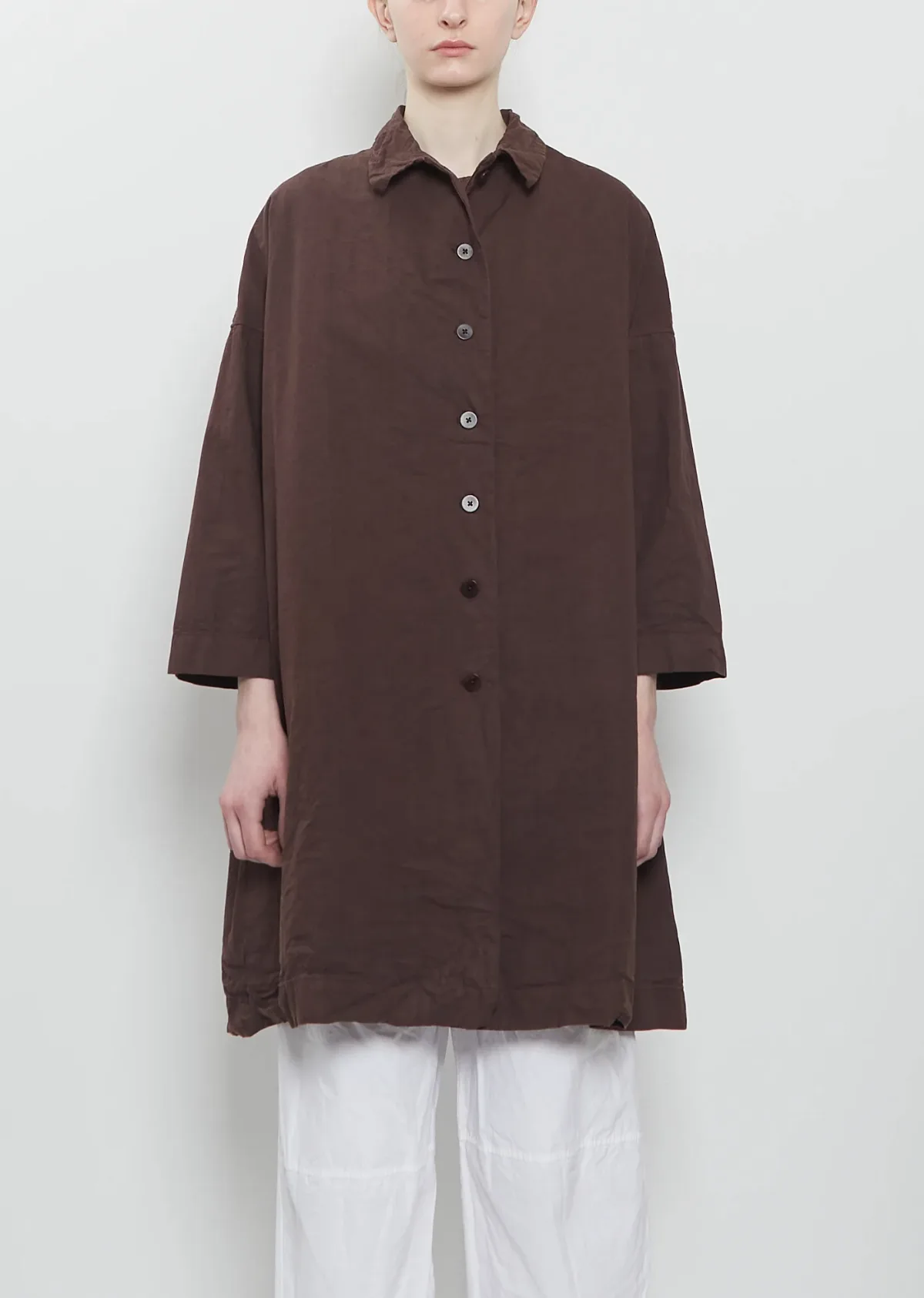 Compact Cotton Easy Coat by Album Di Famiglia