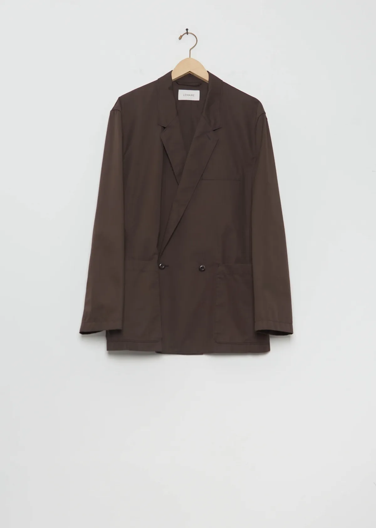 Cotton Twill Double Breasted Workwear Jacket by Lemaire Men