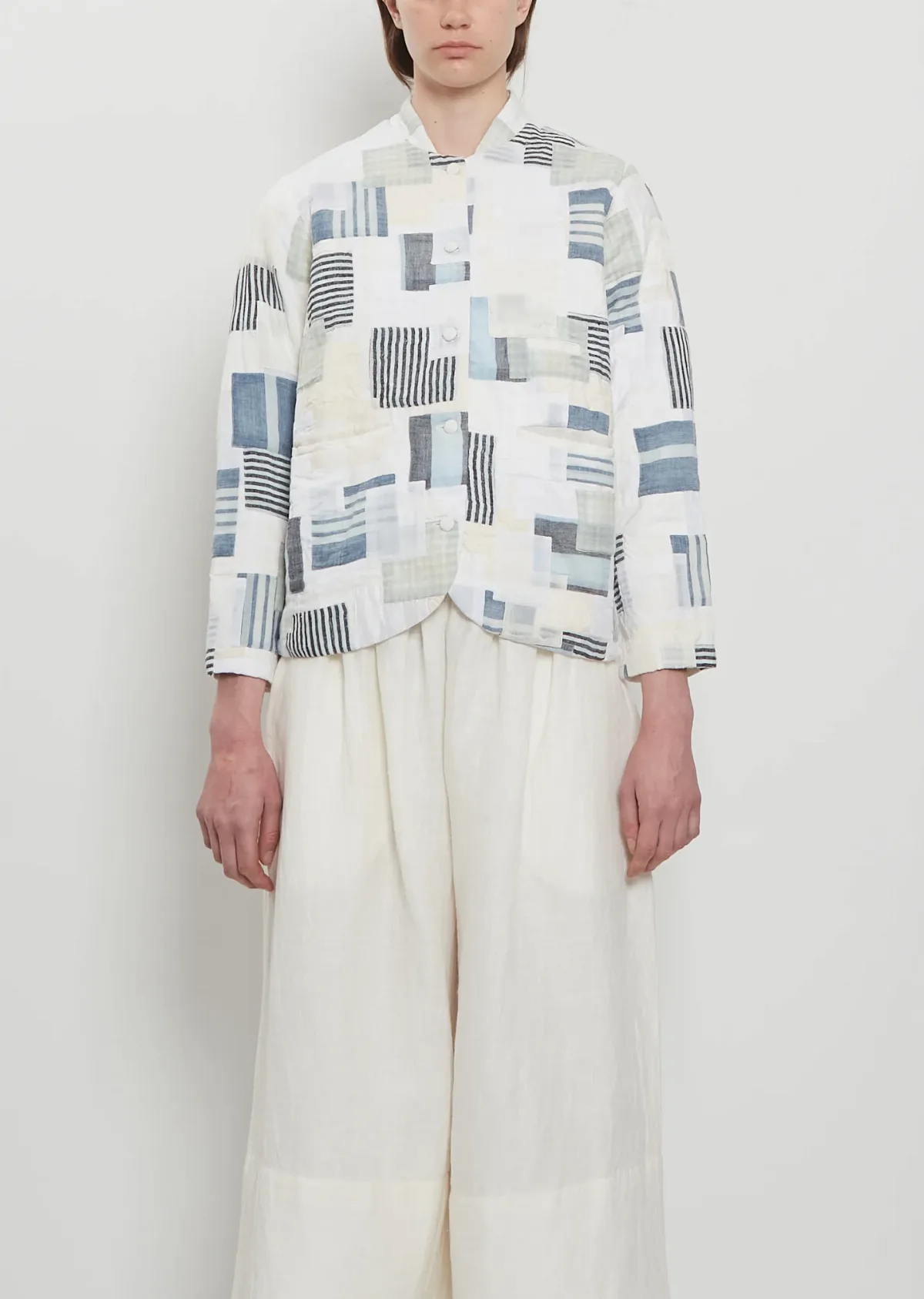 Patchwork Tailored Jacket by Aodress