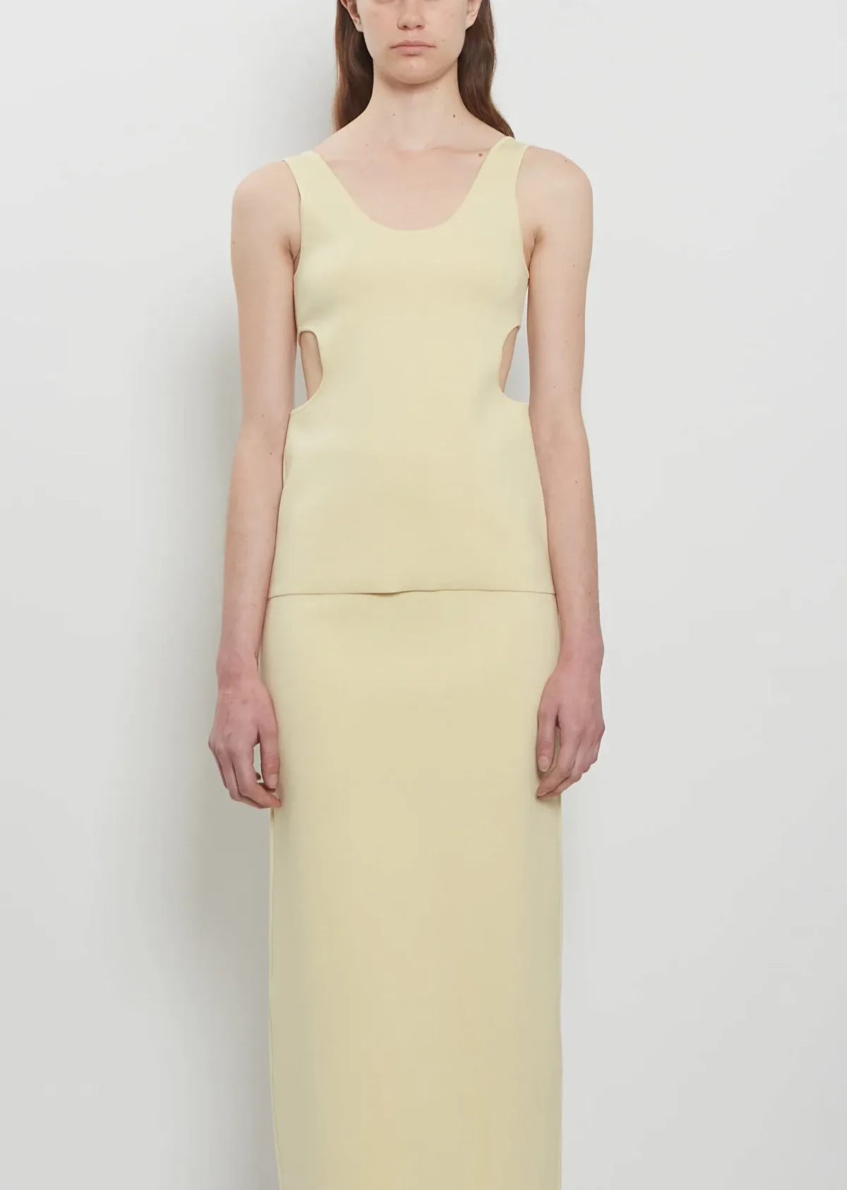 Doubled Faced Silk Cotton Knit Tank by Auralee
